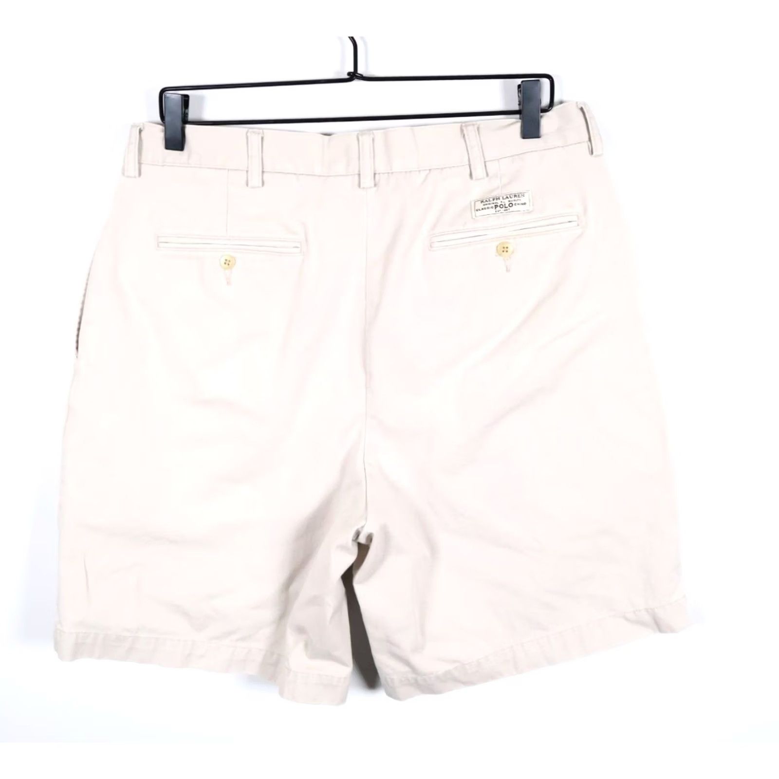 Polo Ralph Lauren Polo Ralph Lauren Pleated Shorts Men 33 X 8 Beige Tyler 100% Cotton (35 Tag) Size US XS / EU 42 / 0 - 2 Thumbnail