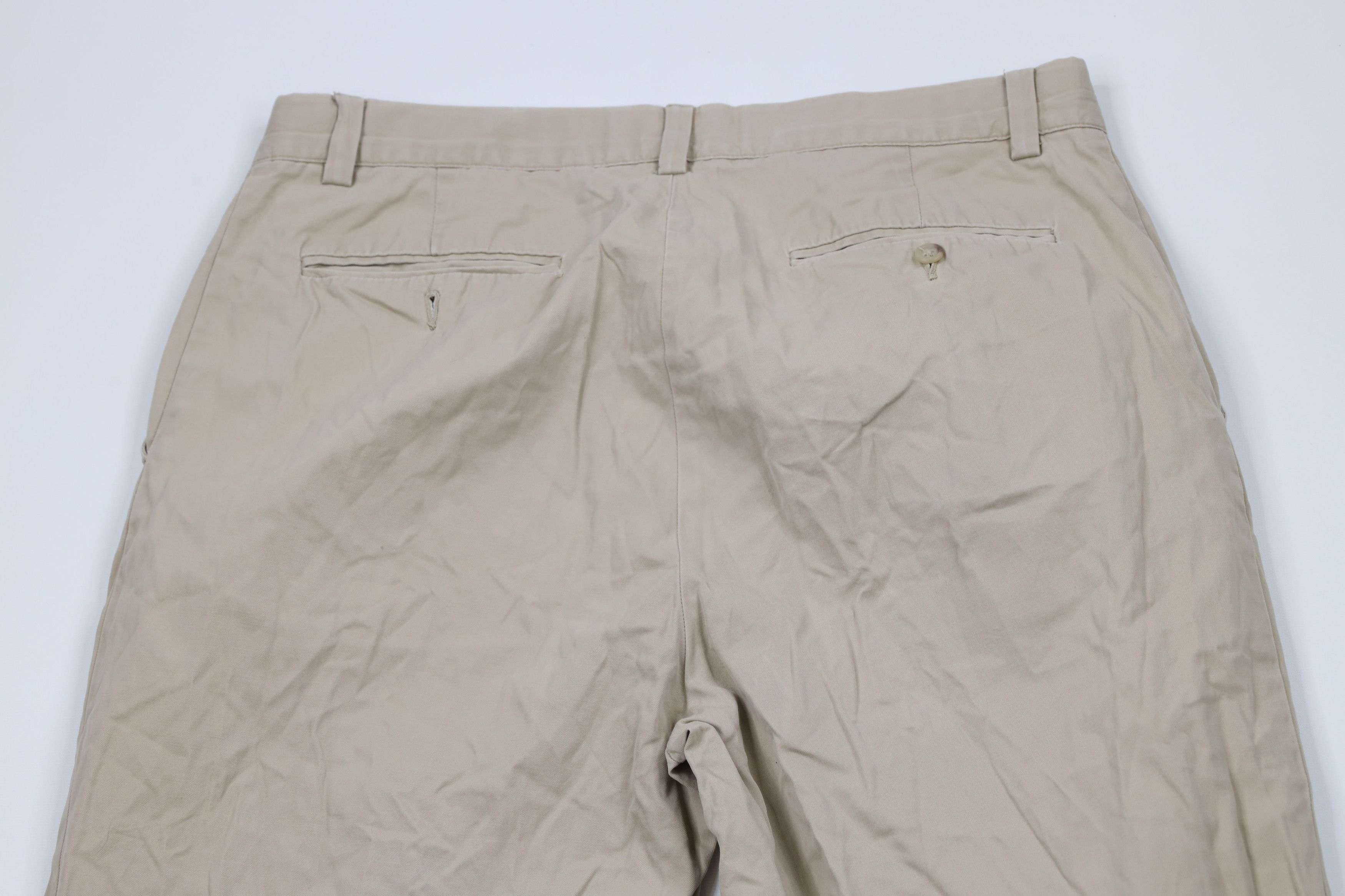 Ralph Lauren × Vintage Vintage 90s Ralph Lauren Wide Leg Chino Pants Cotton Beige Size US 33 - 8 Thumbnail