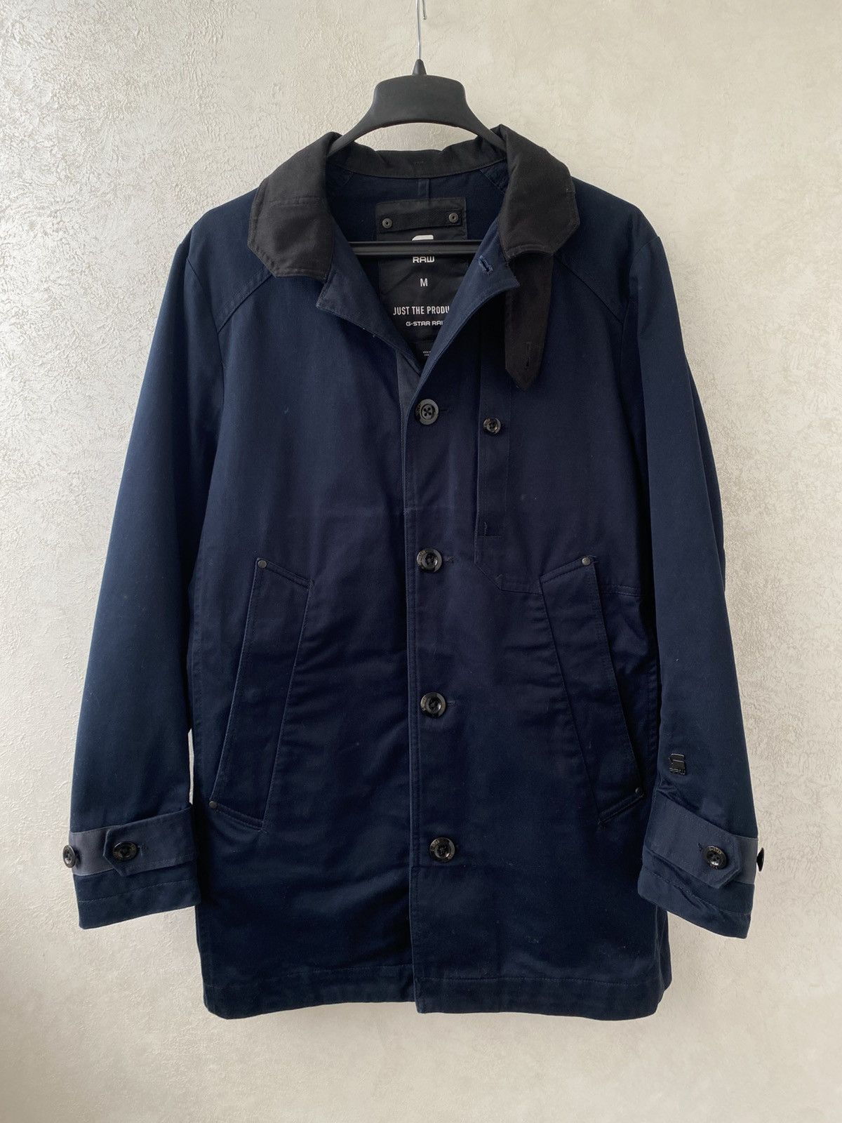 G-Star G-Star Raw Garber Navy Military Cotton Trench Coat Jacket Size US M / EU 48-50 / 2 - 2 Thumbnail
