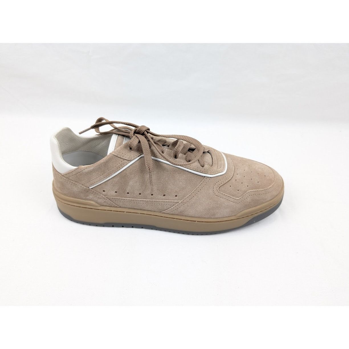 Brunello Cucinelli o1rshd1 Suede Low-Top Sneakers in Beige Size US 9.5 / EU 42-43 - 1 Thumbnail