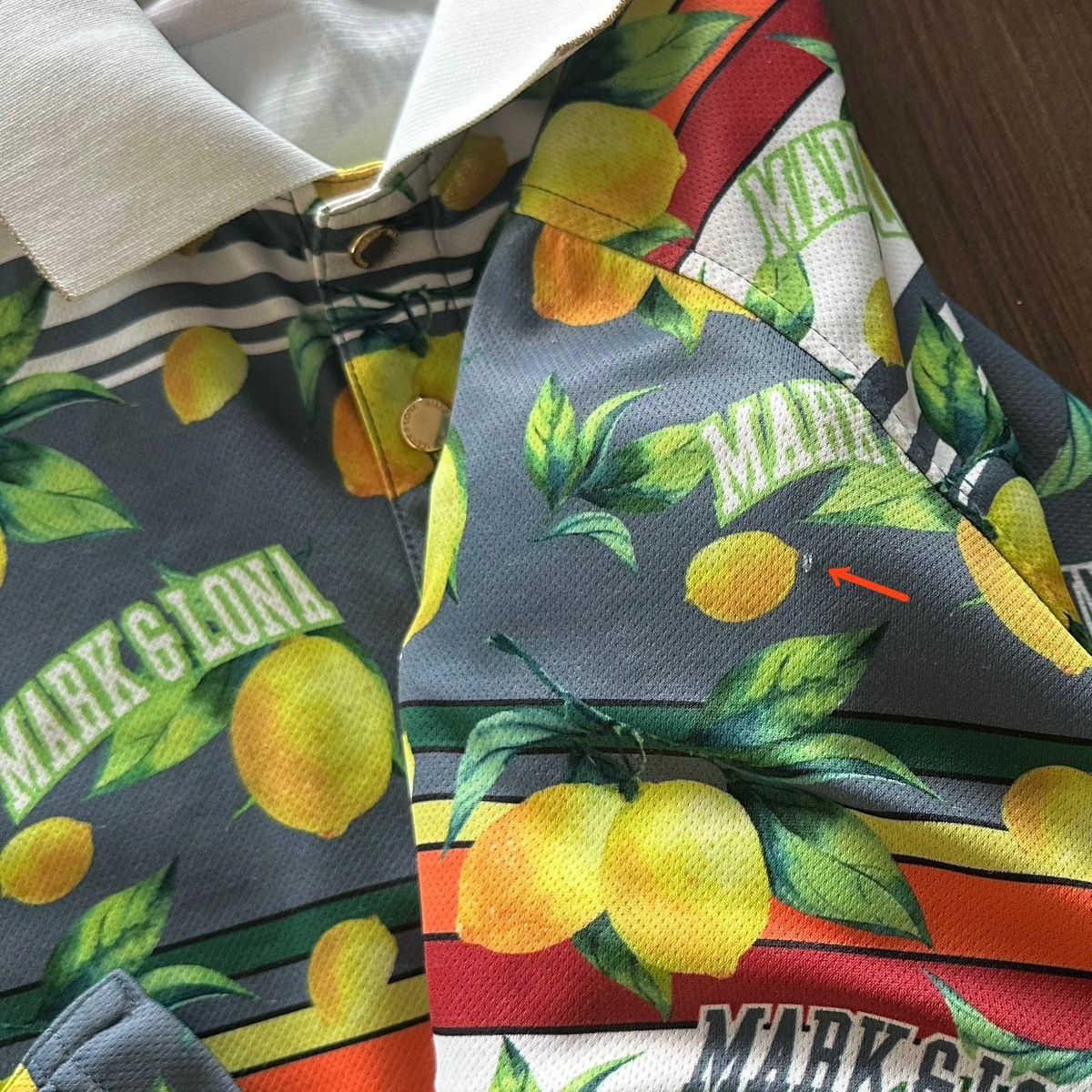 Other Mark & Lona Lemon Pattern Golf Polo Shirt Size L / US 10 / IT 46 - 10 Thumbnail