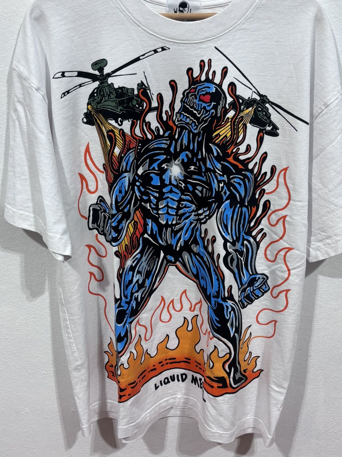 Warren Lotas Warren Lotas Liquid Metal White Tee Size US L / EU 52-54 / 3 - 2 Thumbnail