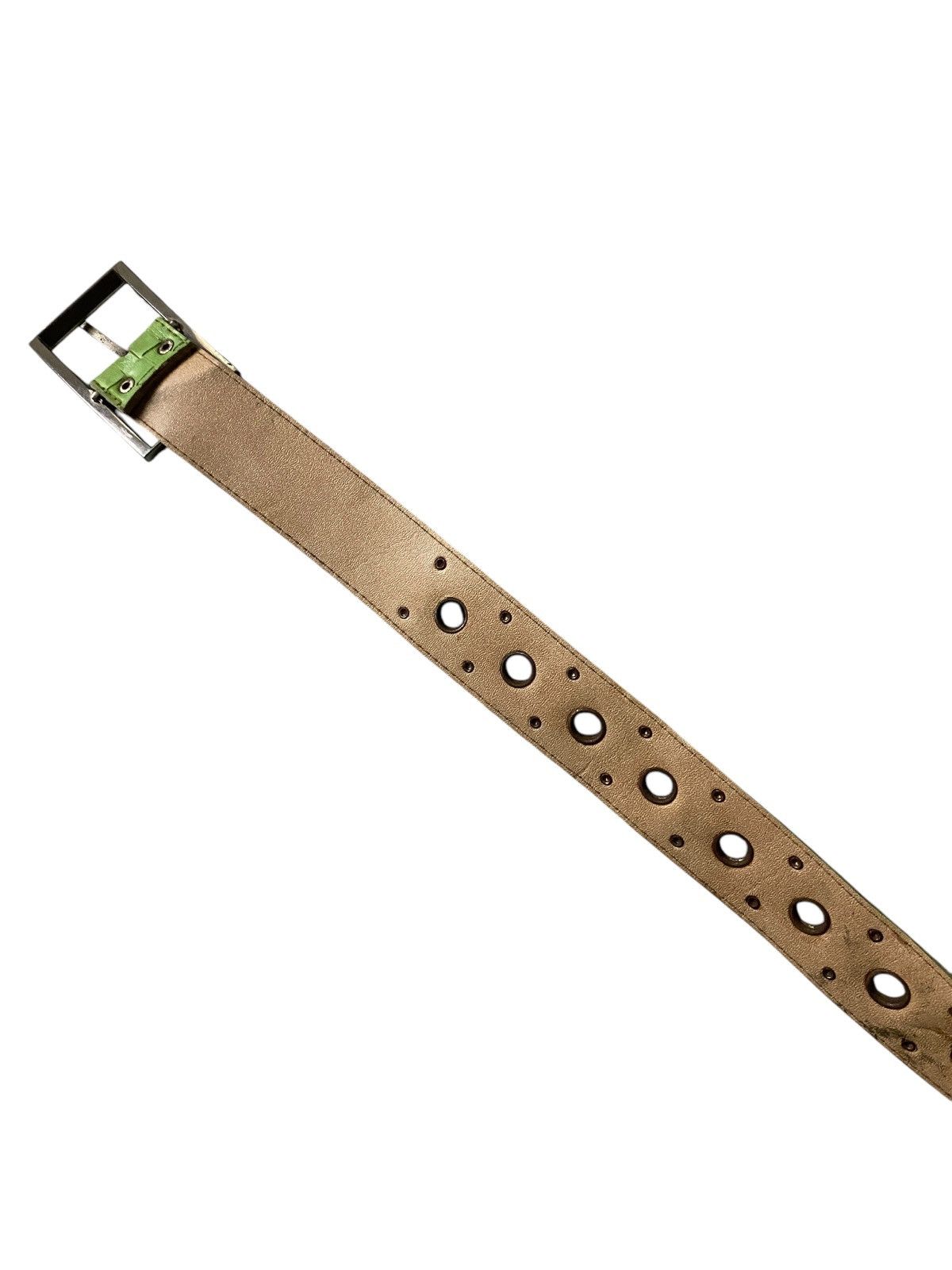 If Six Was Nine Green Ring Studded Y2K Belt Size ONE SIZE - 6 Thumbnail