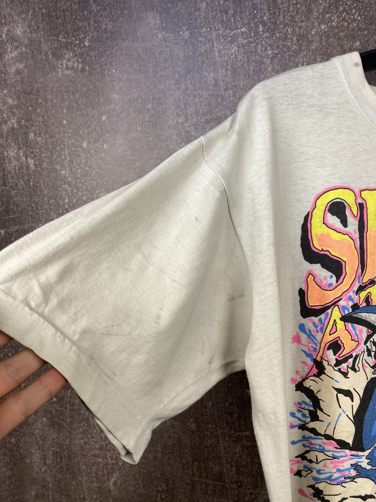 Vintage 80s Vintage Shark Attack 3D Bite Art Single Stitch Tees Size US S / EU 44-46 / 1 - 6 Thumbnail