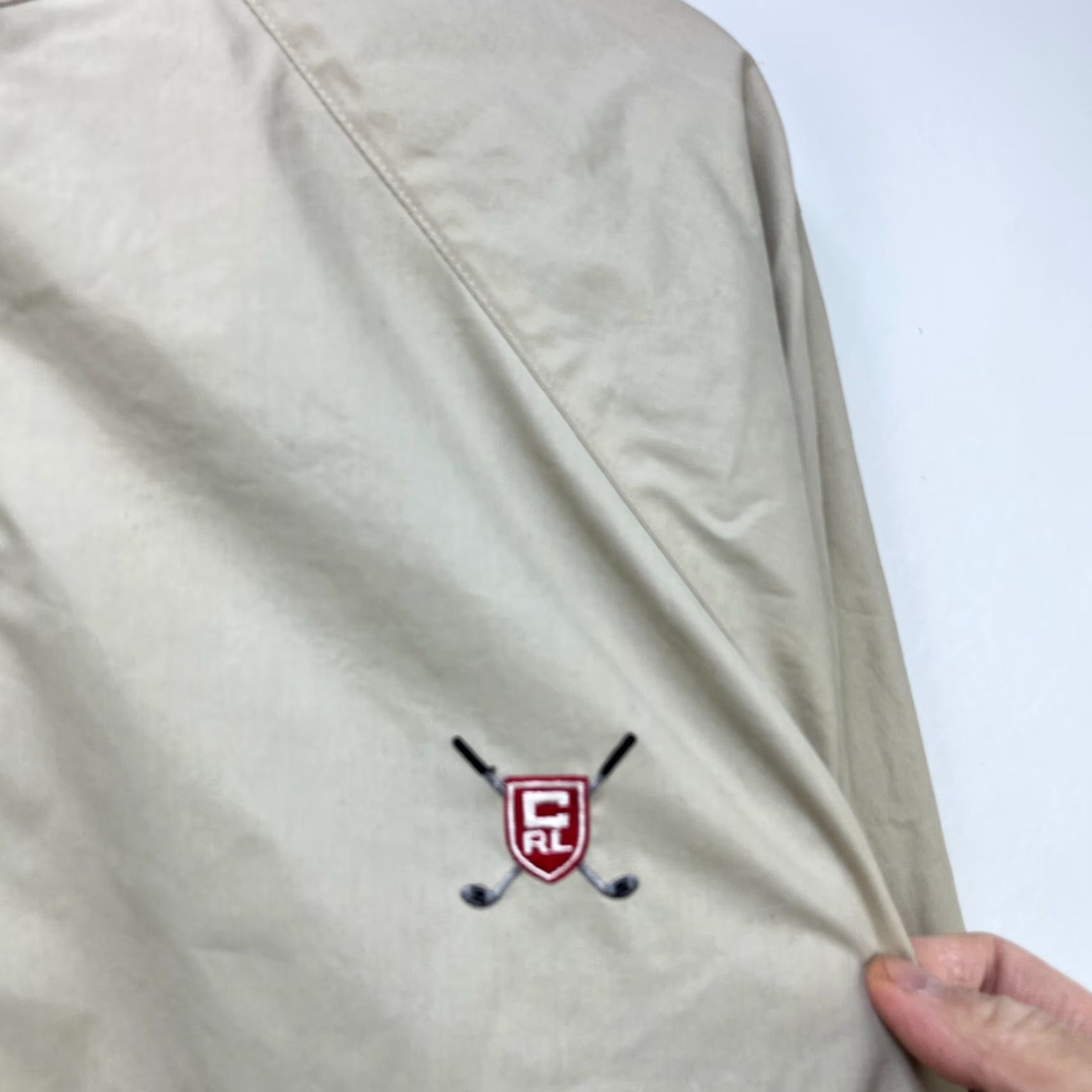 Ralph Lauren VINTAGE Ralph Lauren Chaps Windbreaker Jacket Golf Large Beige Mens Jacket Size US L / EU 52-54 / 3 - 3 Thumbnail