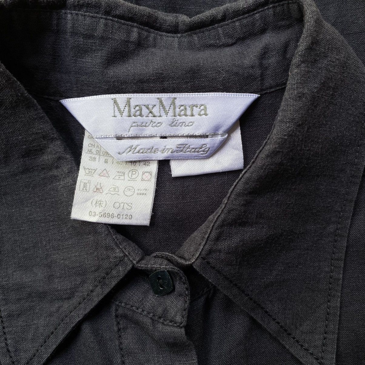 Max Mara MAX MARA Black Sleeveless Button-Up Shirt Size M / US 6-8 / IT 42-44 - 6 Thumbnail