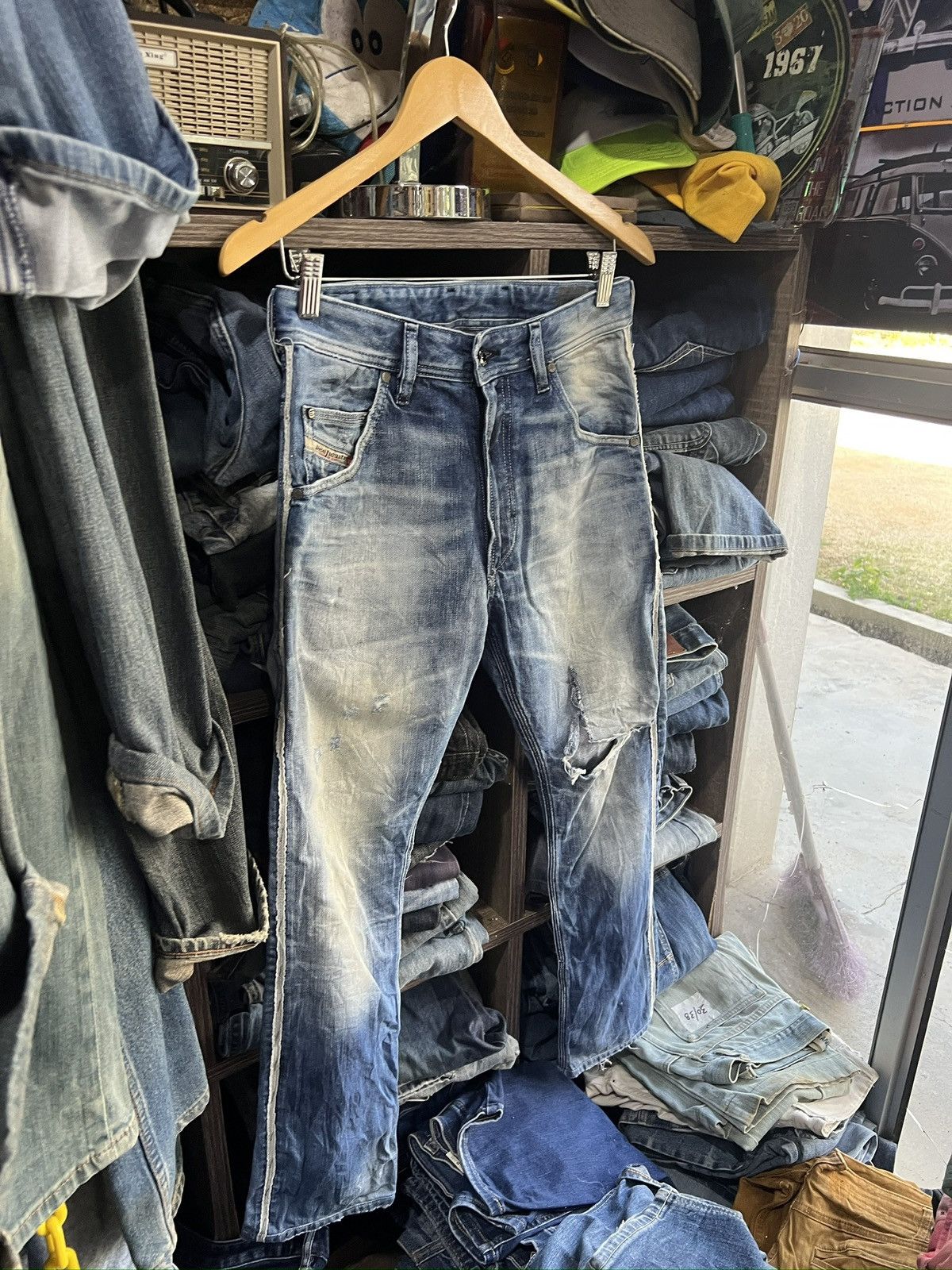 Diesel 🔥Vintage Diesel Distressed Denim Size US 29 - 3 Thumbnail
