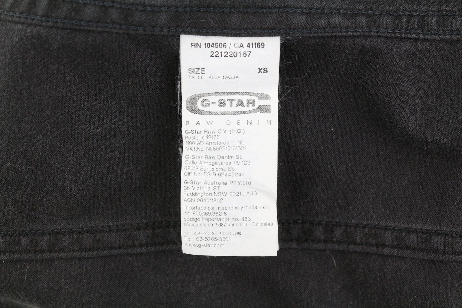 G-Star FENDER SLIM TAILOR JKT XS Black Denim Button-Up 86443 Size XS / US 0-2 / IT 36-38 - 8 Thumbnail
