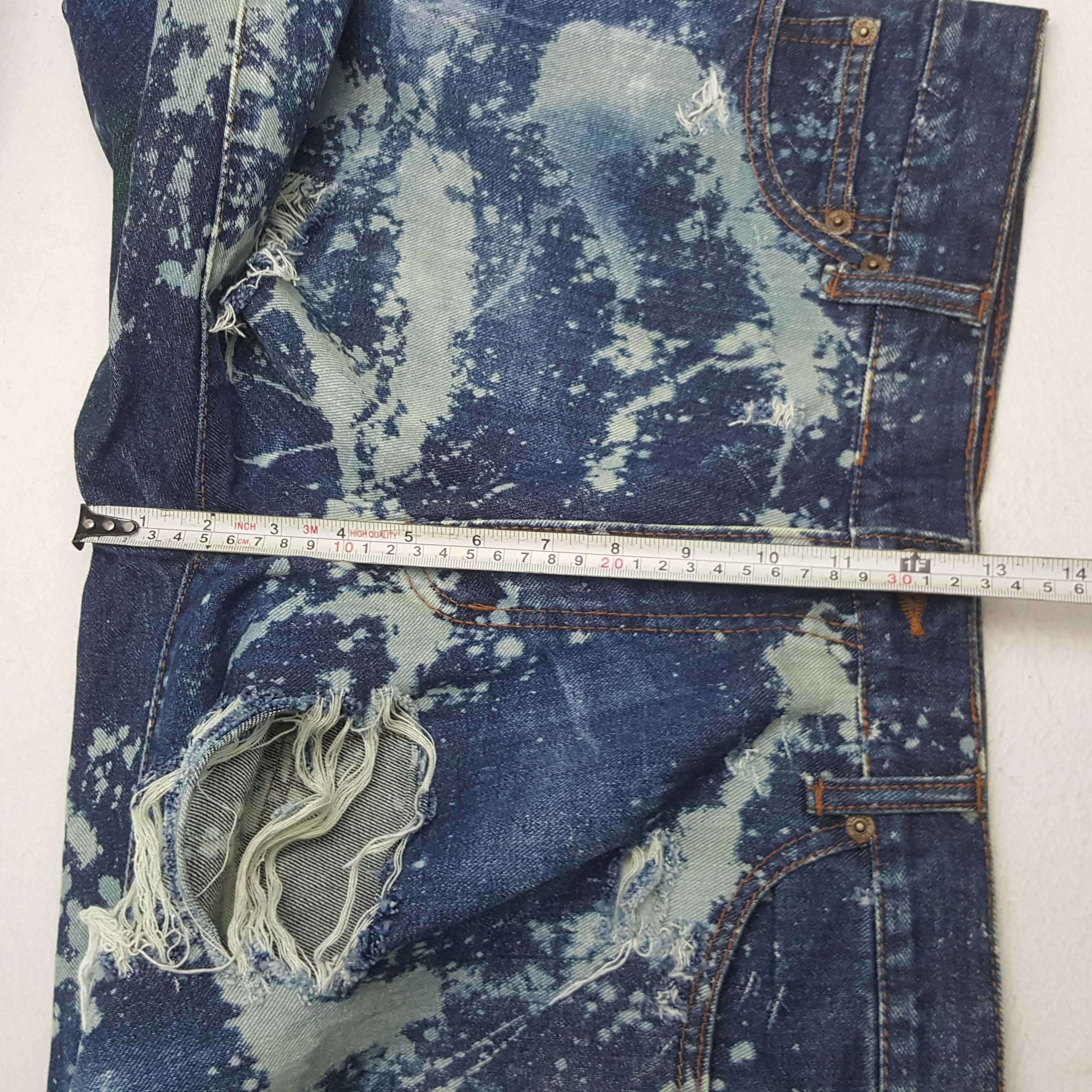 Japanese Brand × Vintage Vintage Denim Exchange Japanese Distressed Paint Art Jeans Size US 32 / EU 48 - 10 Thumbnail