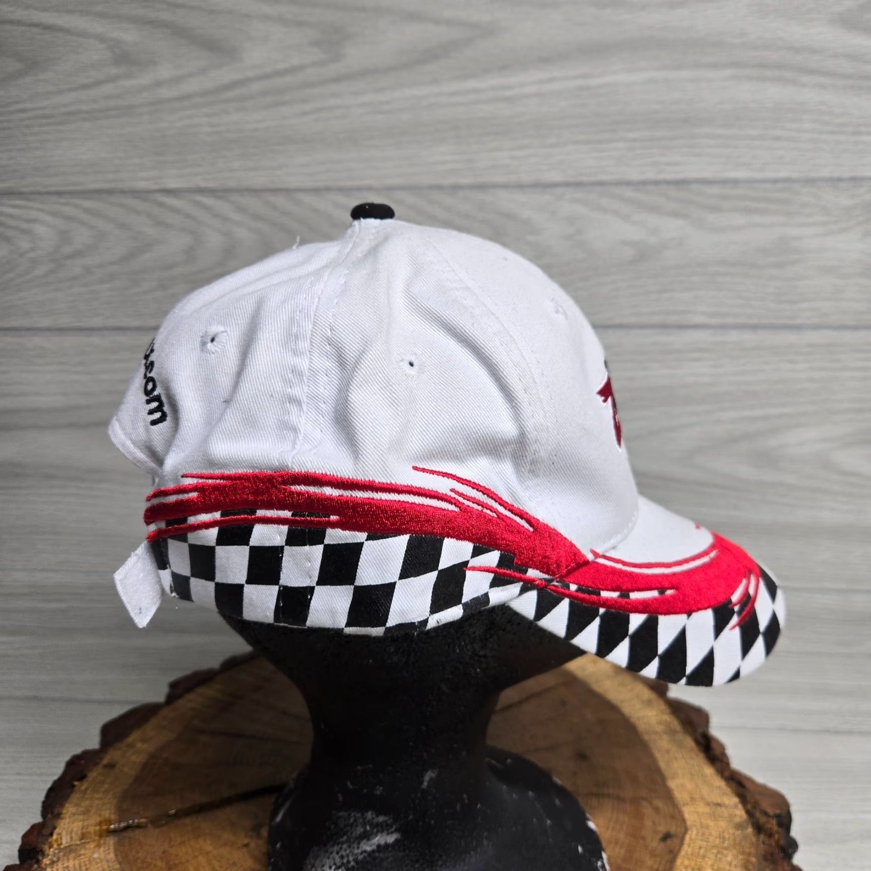 Vintage ZMAX Hat Baseball Cap One Size White Adjustable Mens Adult Automotive Theme Cap Size ONE SIZE - 3 Thumbnail
