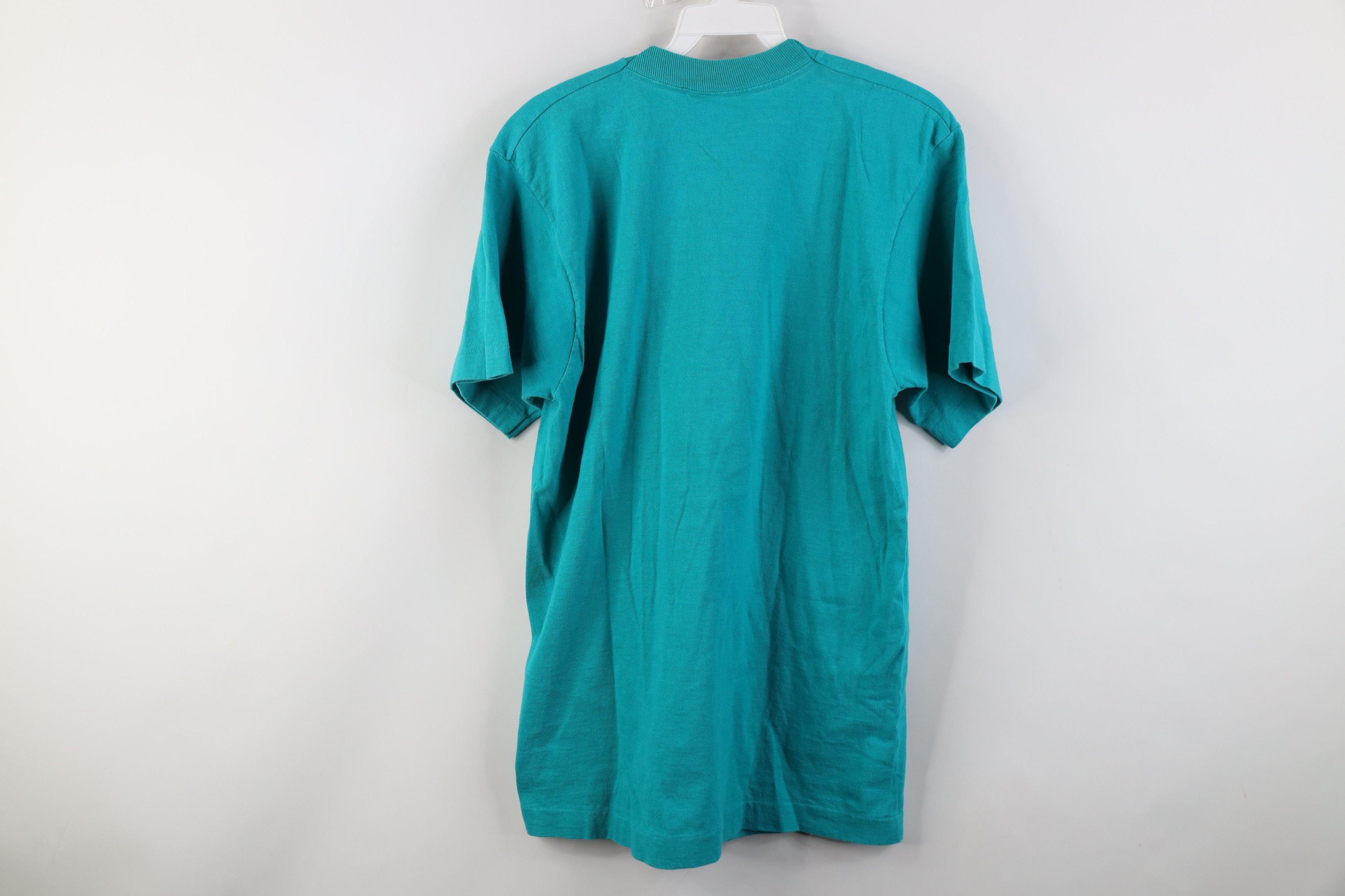 Vintage Vintage 90s Streetwear Heavy Cotton Pocket T-Shirt Teal USA Size US M / EU 48-50 / 2 - 11 Thumbnail