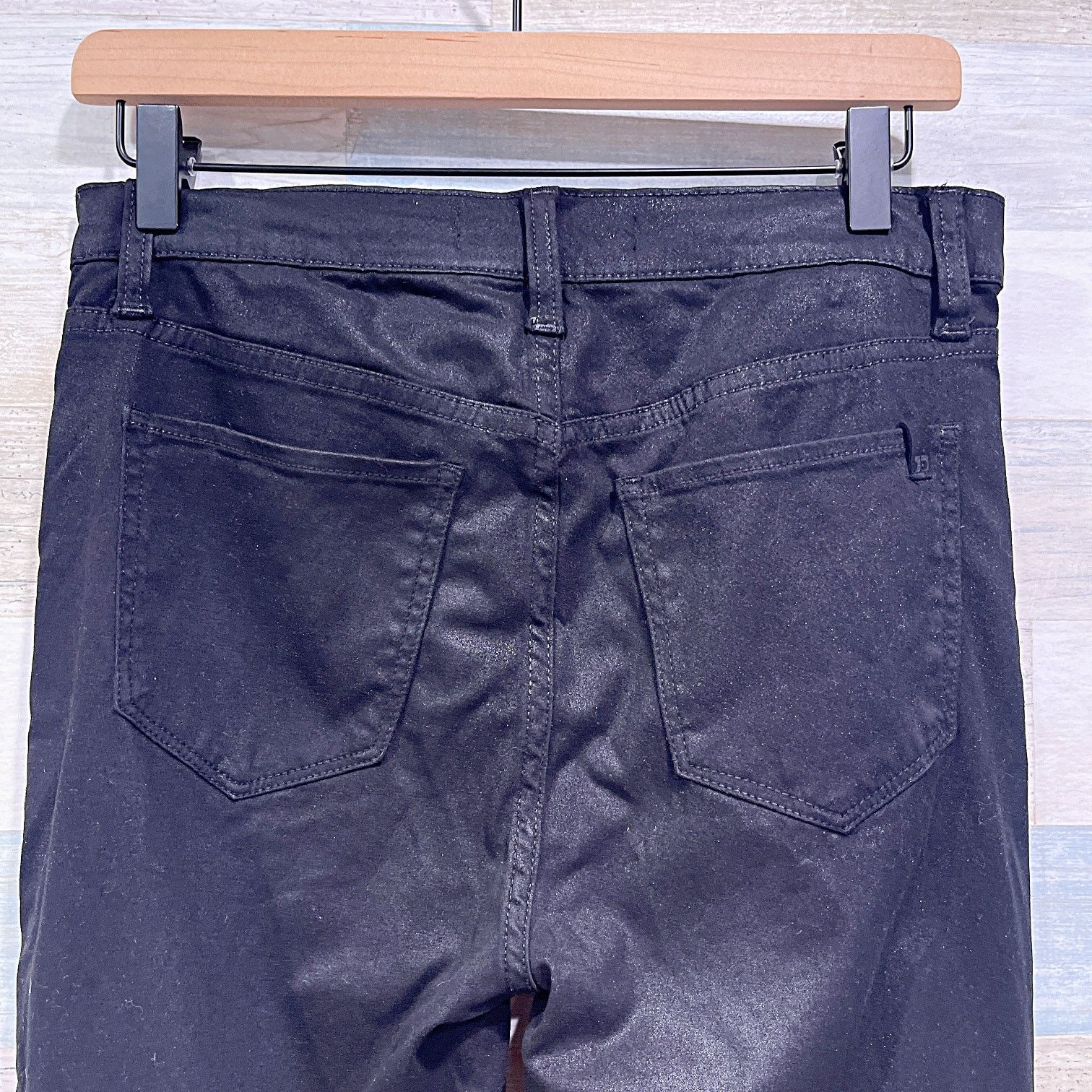Other Joes Jeans Charlie High Rise Skinny Ankle Black Coated 29 Size 29" - 5 Thumbnail