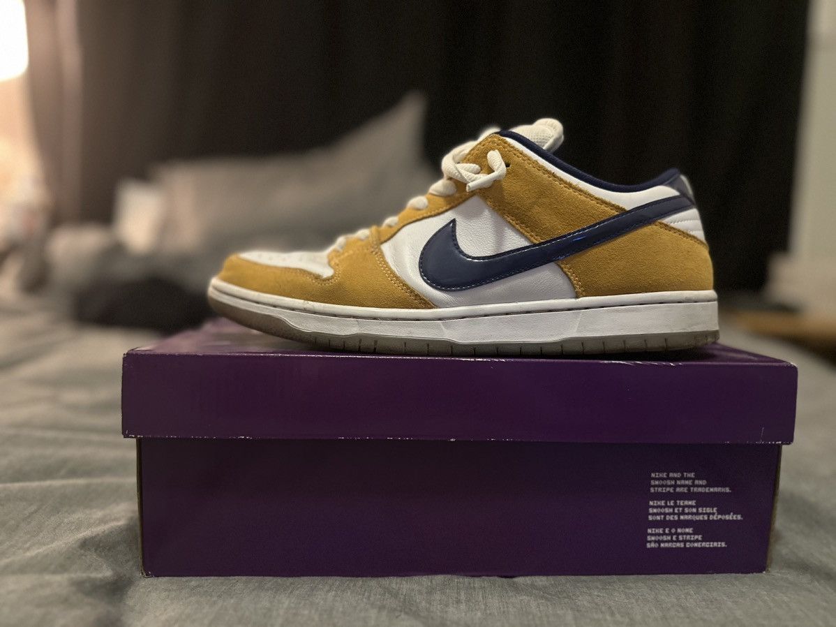 image of Nike Dunk Low Laser Orange Shoes in Yellow, Men's (Size 10)
