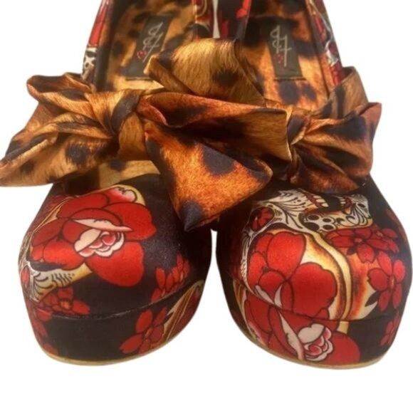 Other Iron Fist Siesta skull Couture Leopard Bow Floral Satin Red Size US 9 / IT 39 - 5 Thumbnail