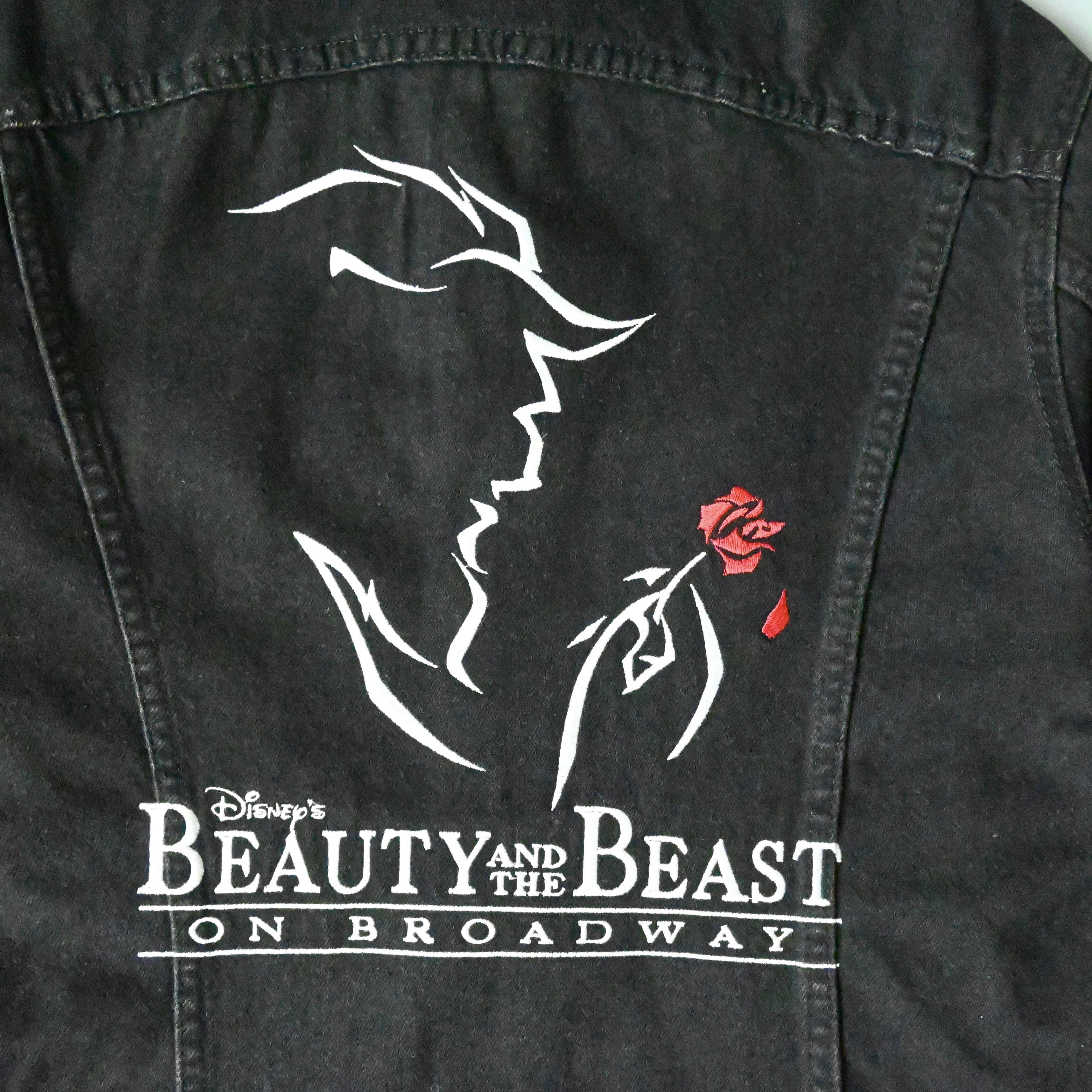 Disney Vtg Lee x Beauty and the Beast black denim trucker jacket Size US S / EU 44-46 / 1 - 14 Thumbnail