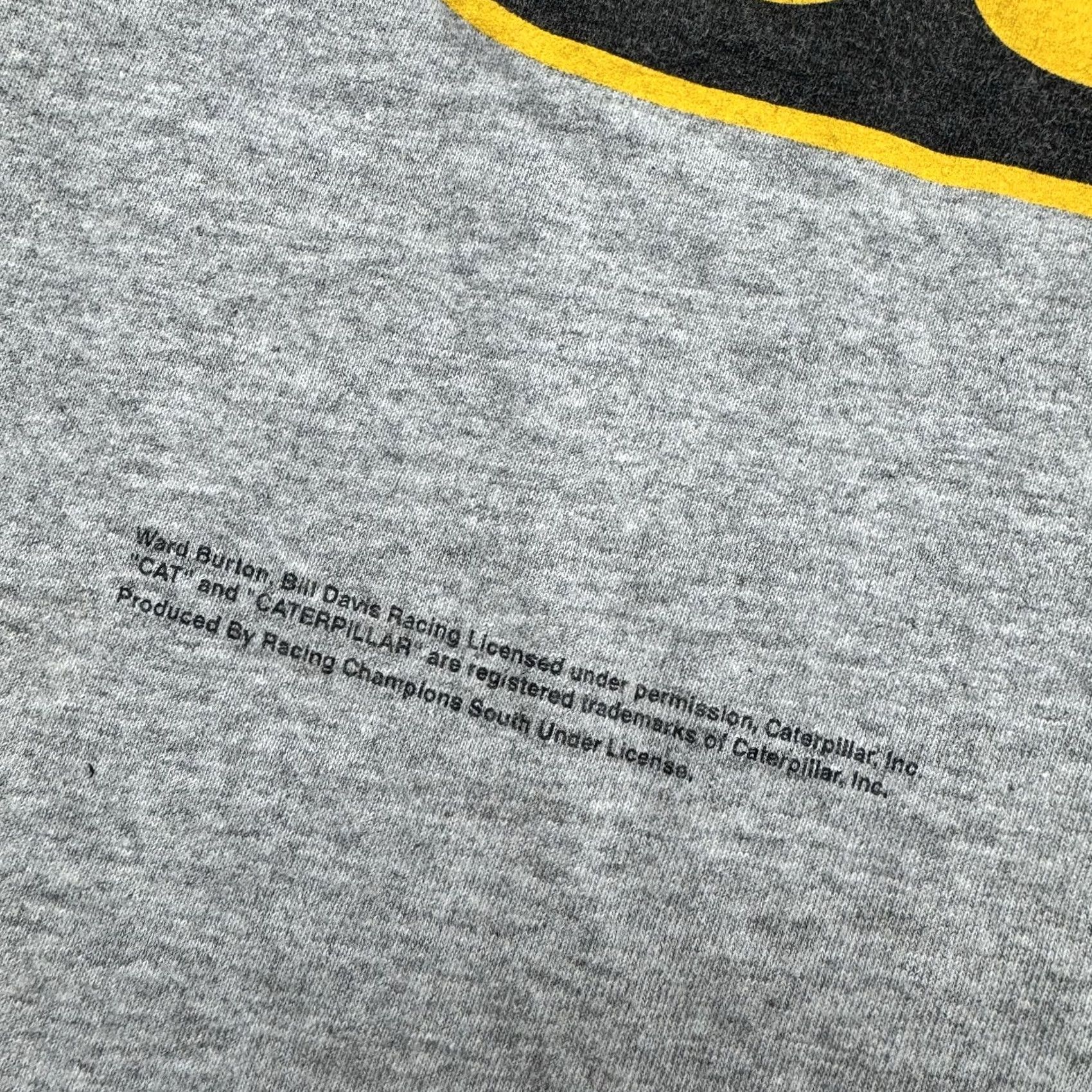 Vintage VINTAGE Racing Champions Cat Racing T Shirt Adult Medium Gray Cotton Crew Neck Graphic Print 90s Nascar Property Of Burton Mens Size US M / EU 48-50 / 2 - 4 Thumbnail