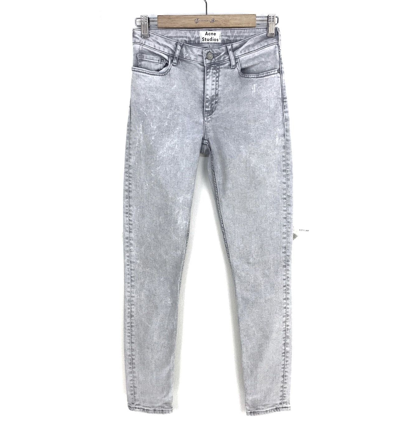 image of Acne Studios Skin 5 Ivy Stretchable Skinny Jeans in White Grey, Men's (Size 26)