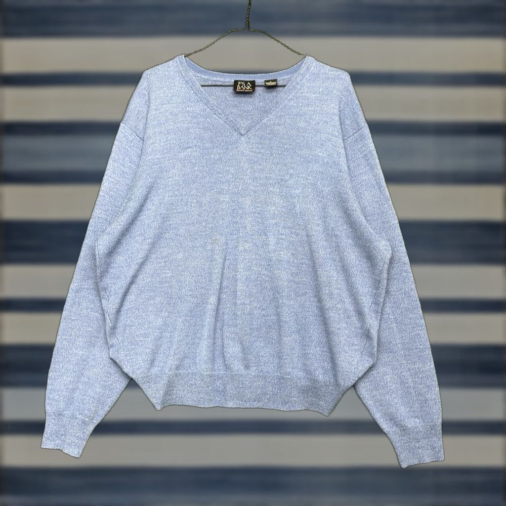 Jos. A. Bank Jos. A. Bank Travel Sweater Mens Large Pullover V-Neck 100% Merino Wool Blue, Preppy Knit Size US L / EU 52-54 / 3 - 1 Thumbnail
