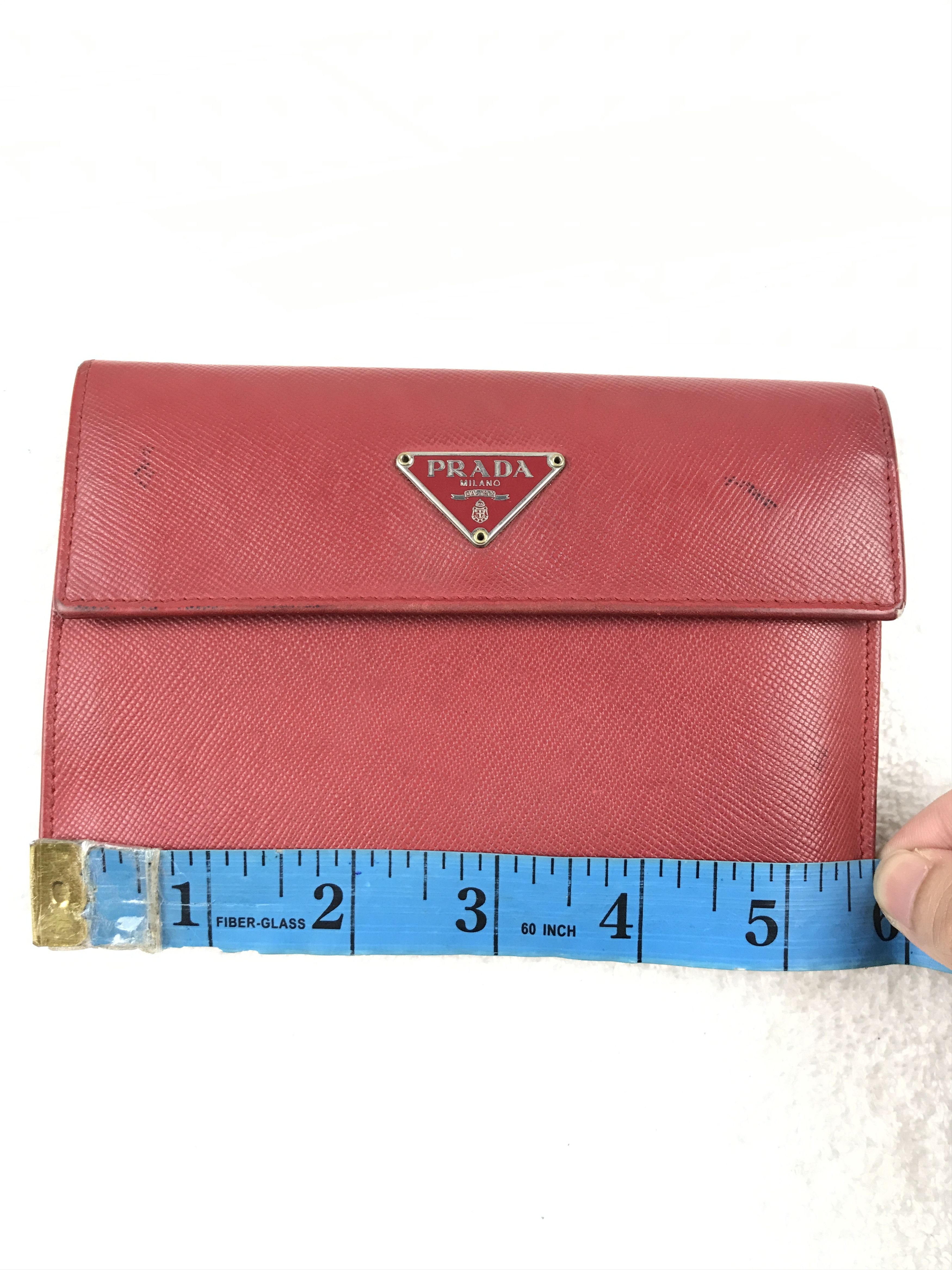 Prada × Vintage Vintage Prada Red Logo Trifold Wallet Size ONE SIZE - 6 Thumbnail
