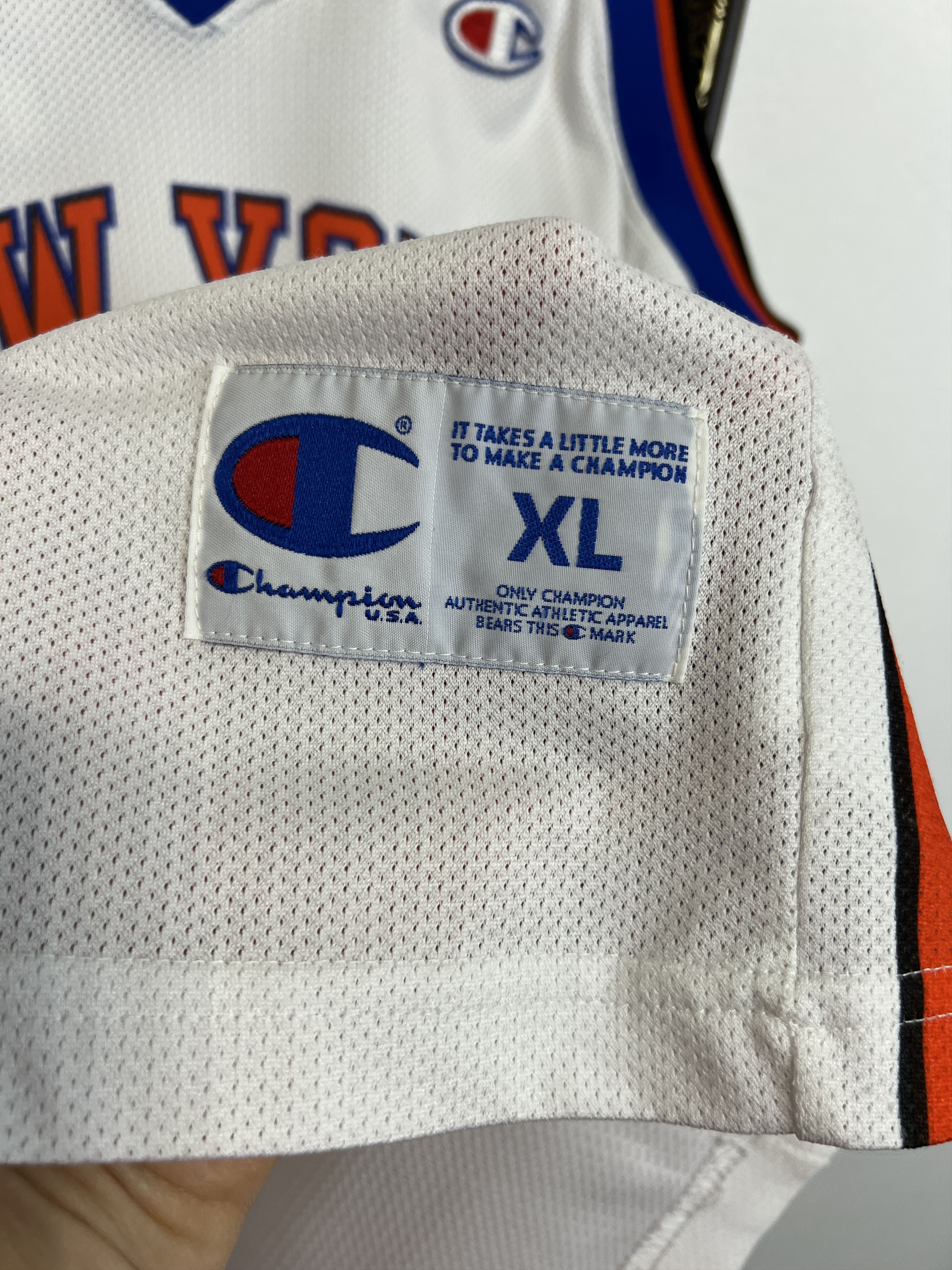Champion Vintage 90's New York Knicks NBA Sprewell Jersey Trikot Size US XL / EU 56 / 4 - 5 Thumbnail