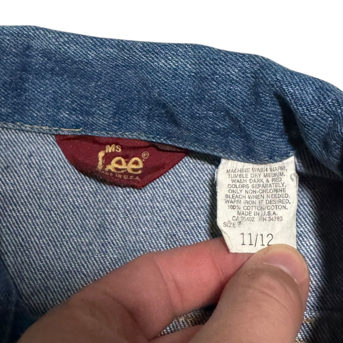 Lee 80s Ms. Lee Union Made Denim Jean Jacket Women's 11/12 Size S / US 4 / IT 40 - 6 Thumbnail