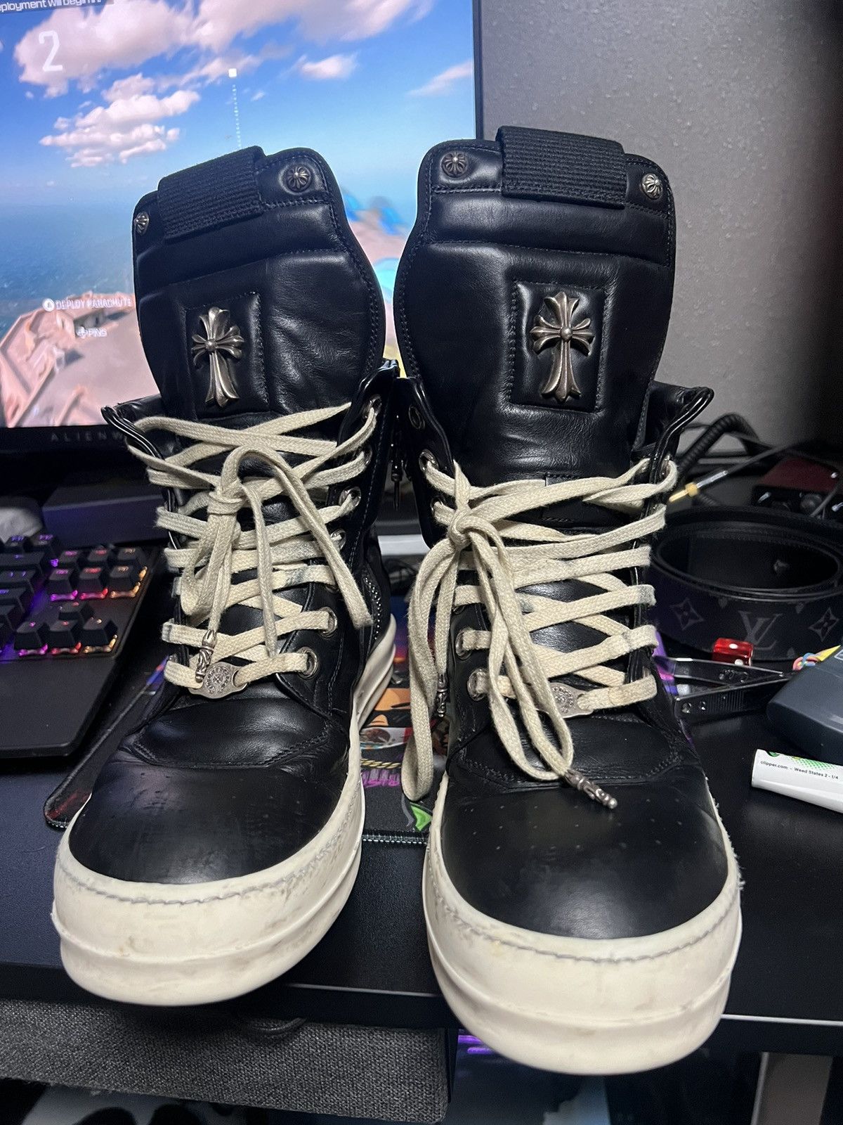 Chrome Hearts × Rick Owens Rick Owens Chrome Hearts Geobaskets | Grailed