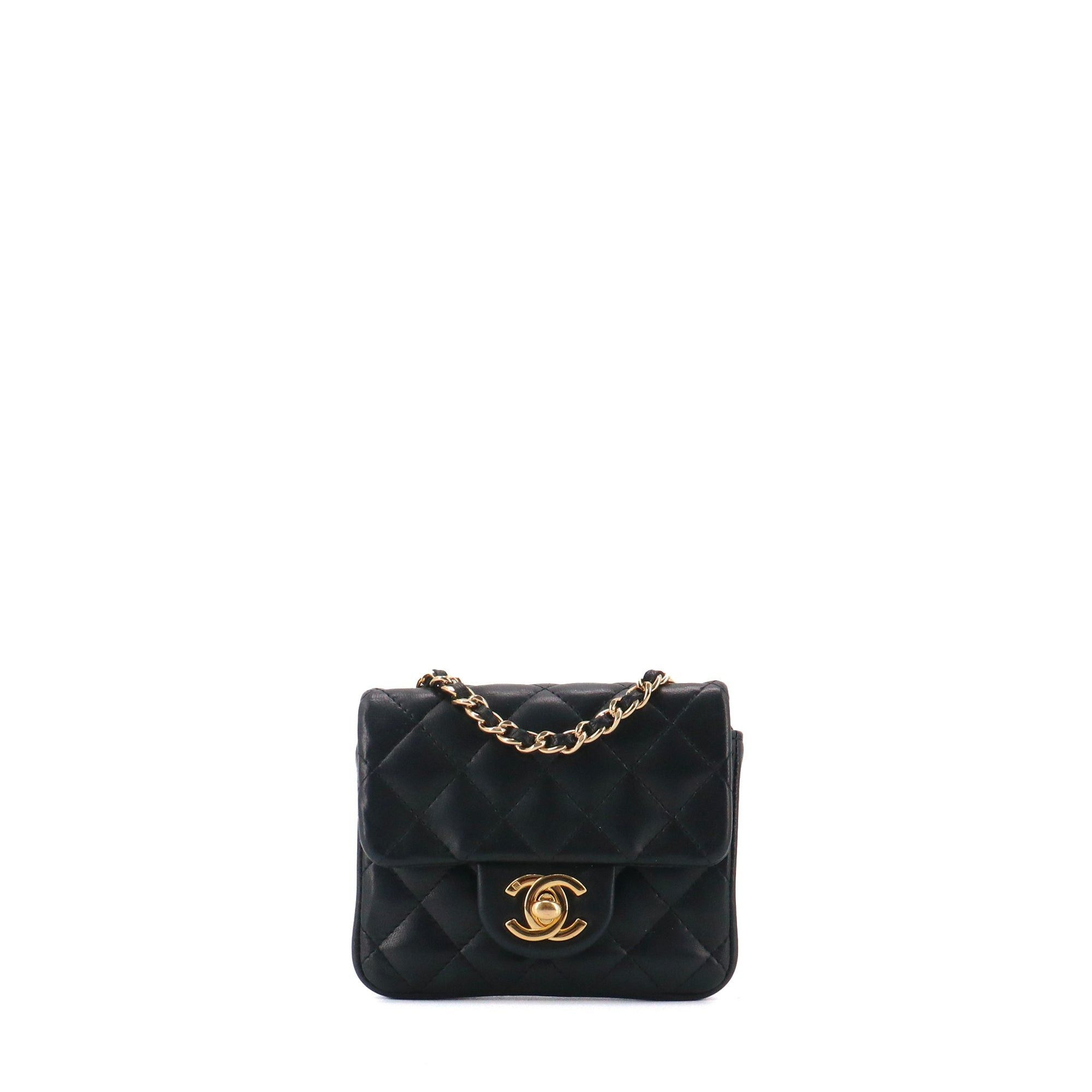 Chanel CHANEL - Chanel Classic/Timeless micro shoulder bag in black smooth leather Size ONE SIZE - 1 Thumbnail