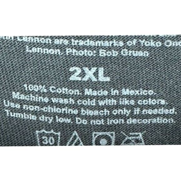 Vintage John Lennon Shirt Adult 2XL Black Graphic Crew Neck Tee T-Shirt Short Sleeve Men Size US XXL / EU 58 / 5 - 4 Thumbnail
