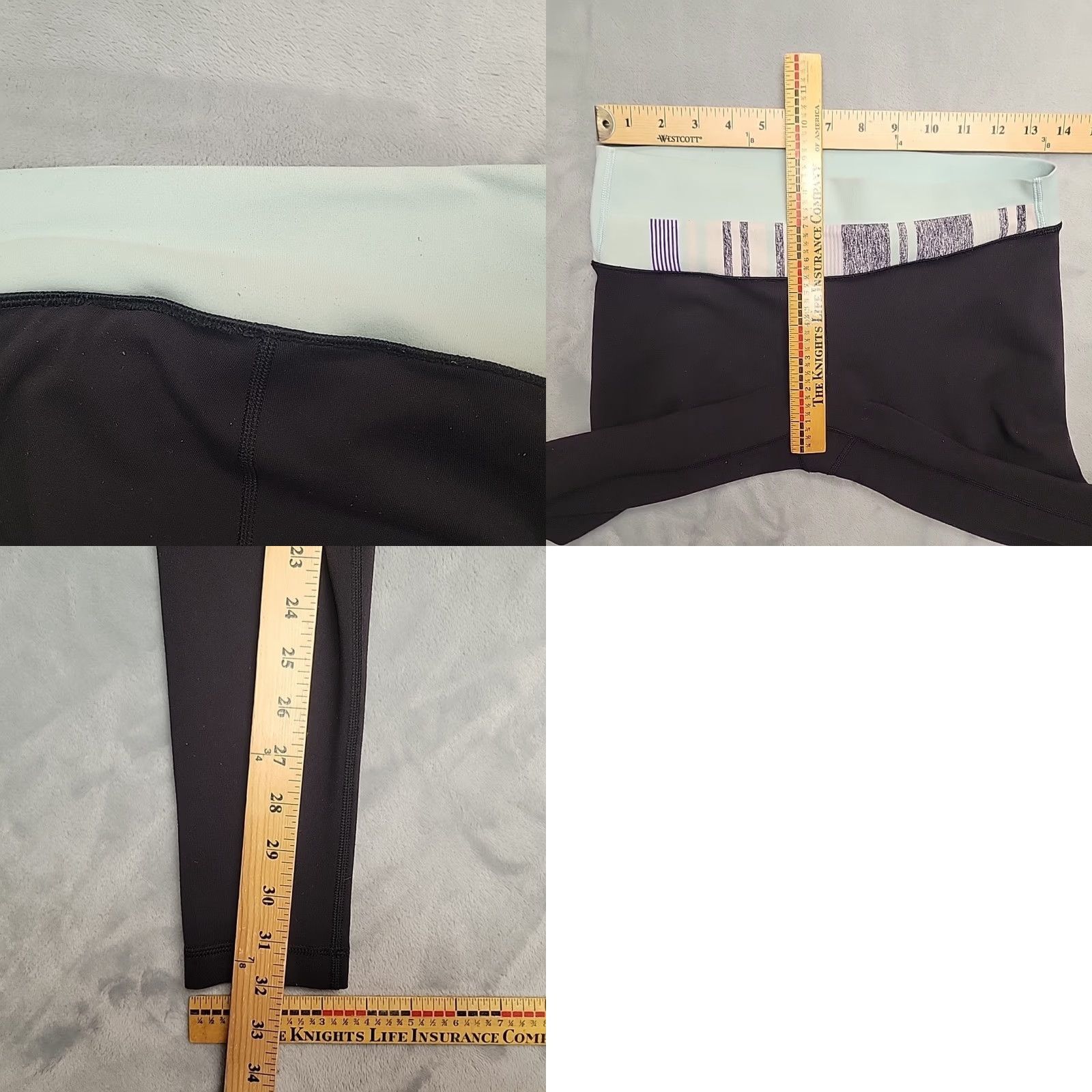 Lululemon VINTAGE Lululemon Pants Womens 6 Black Legging Yoga Athleisure Performance Stretch Size 28" / US 6 / IT 42 - 8 Thumbnail