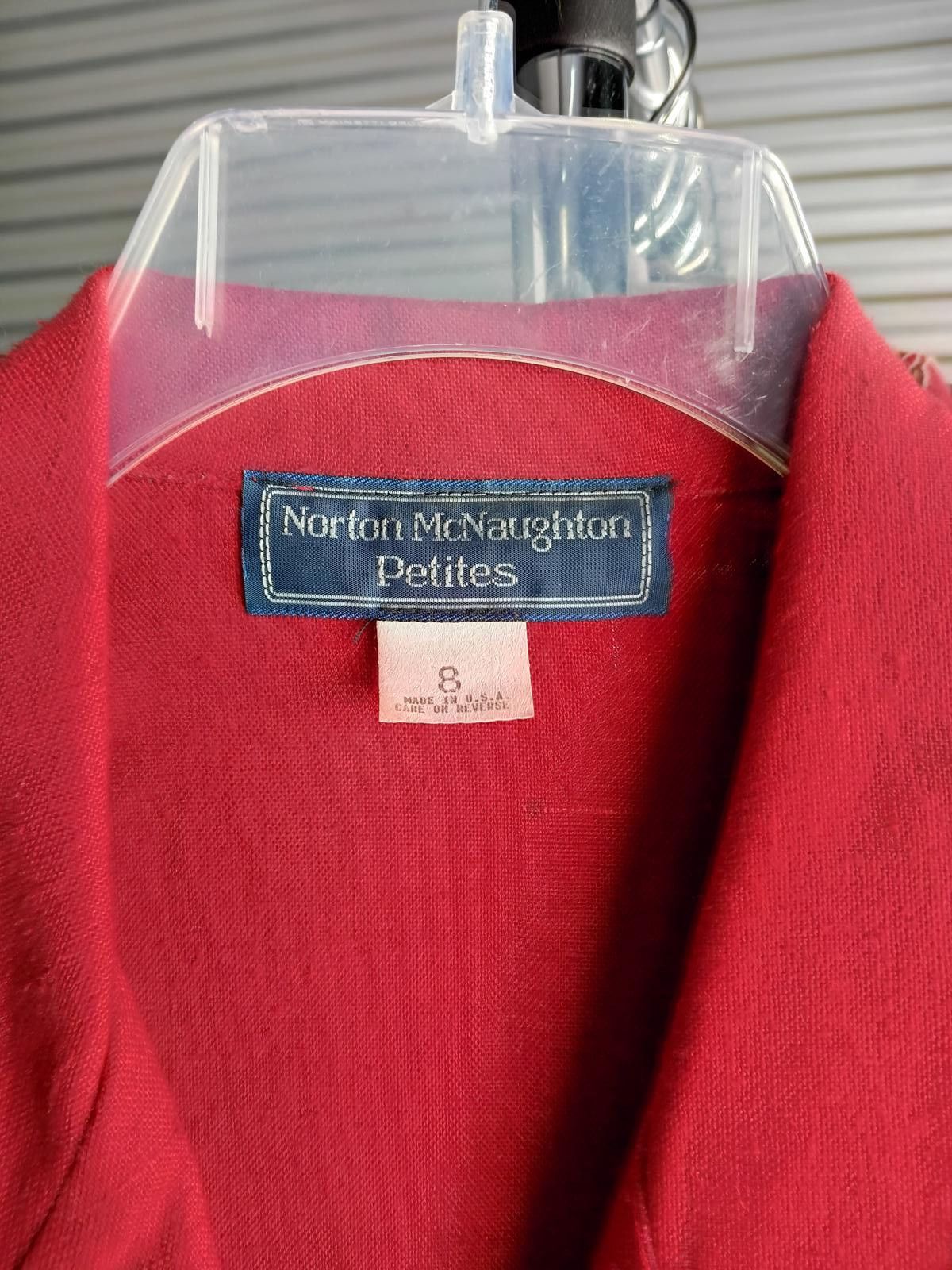 Designer Norton McNaughton Red Blazer - Size 8 Petite Size M / US 6-8 / IT 42-44 - 3 Thumbnail