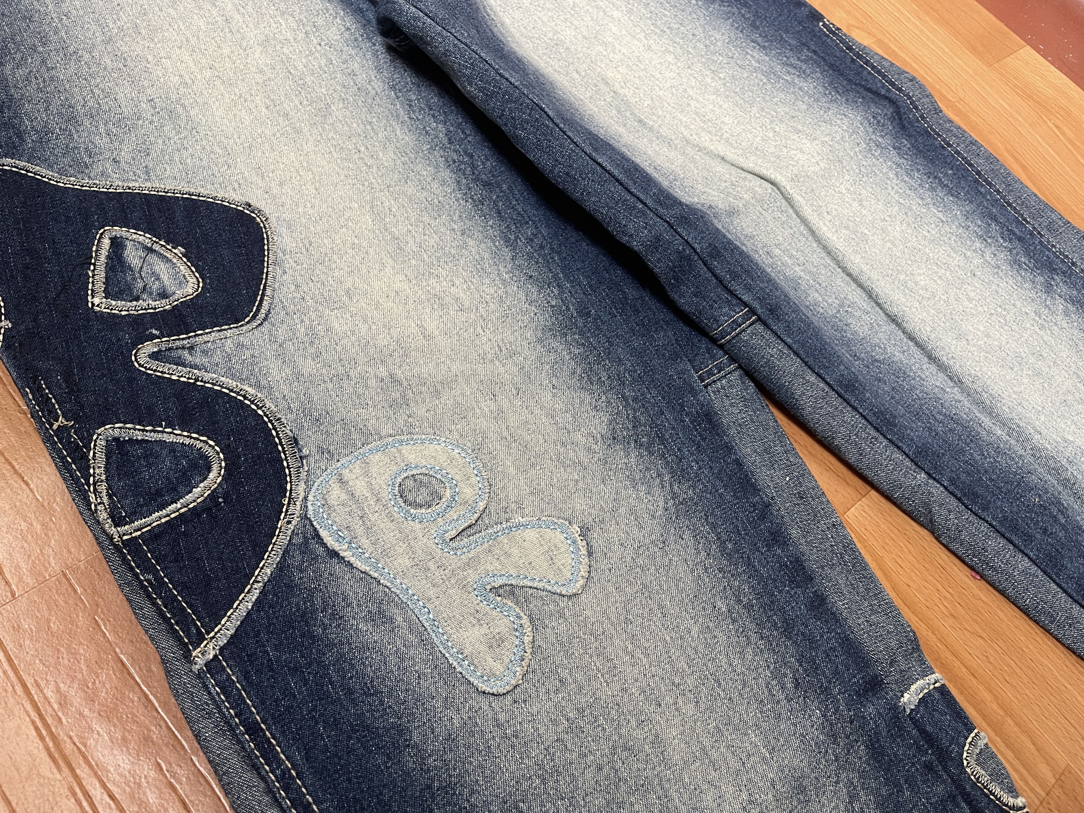 Other Raw Blue jeans, Bronx Brooklyn, vintage baggy 90s hip hop 36 Size US 36 / EU 52 - 13 Thumbnail