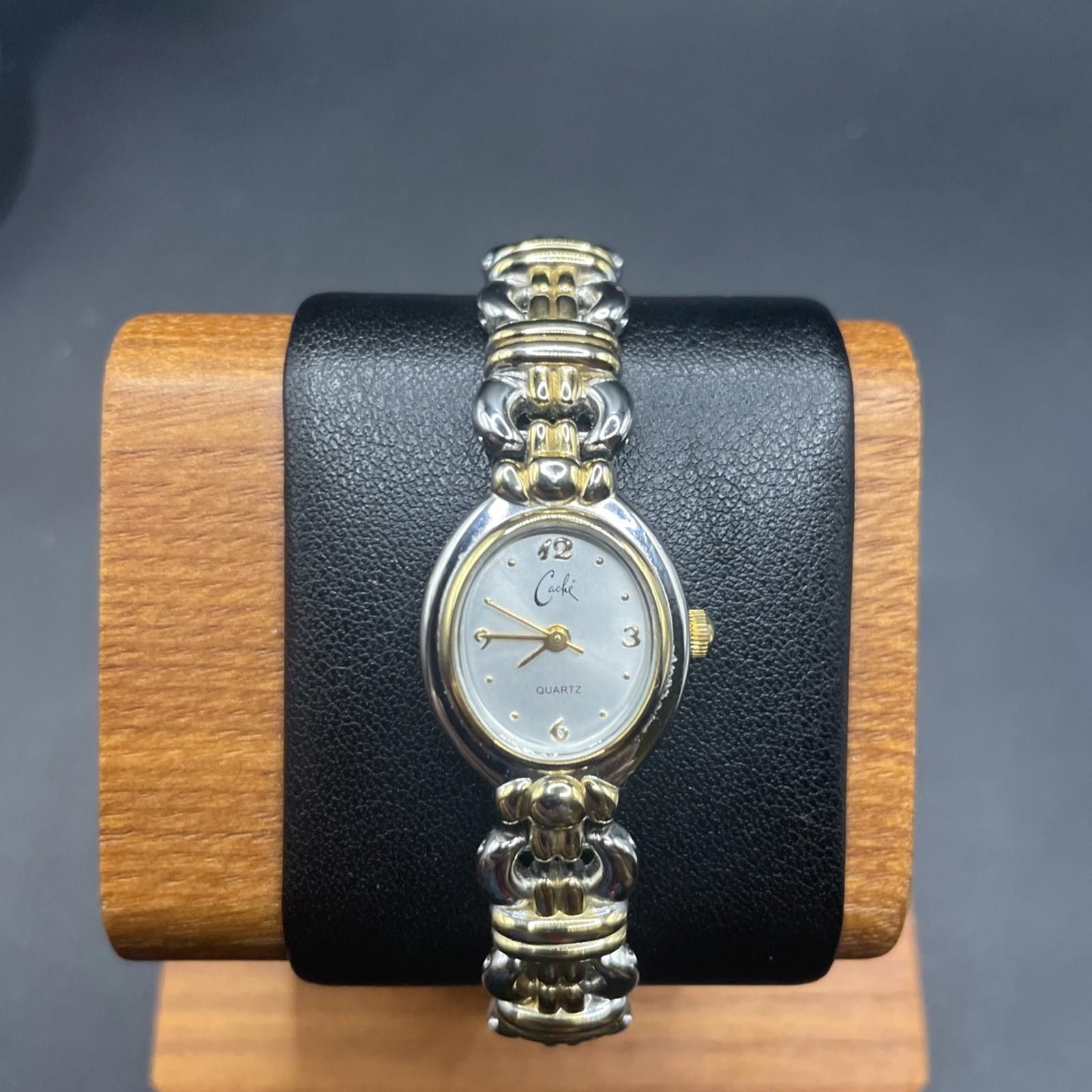 Designer Cache Watch Women Gold & Silver Quartz Watch New Battery Size ONE SIZE - 2 Thumbnail
