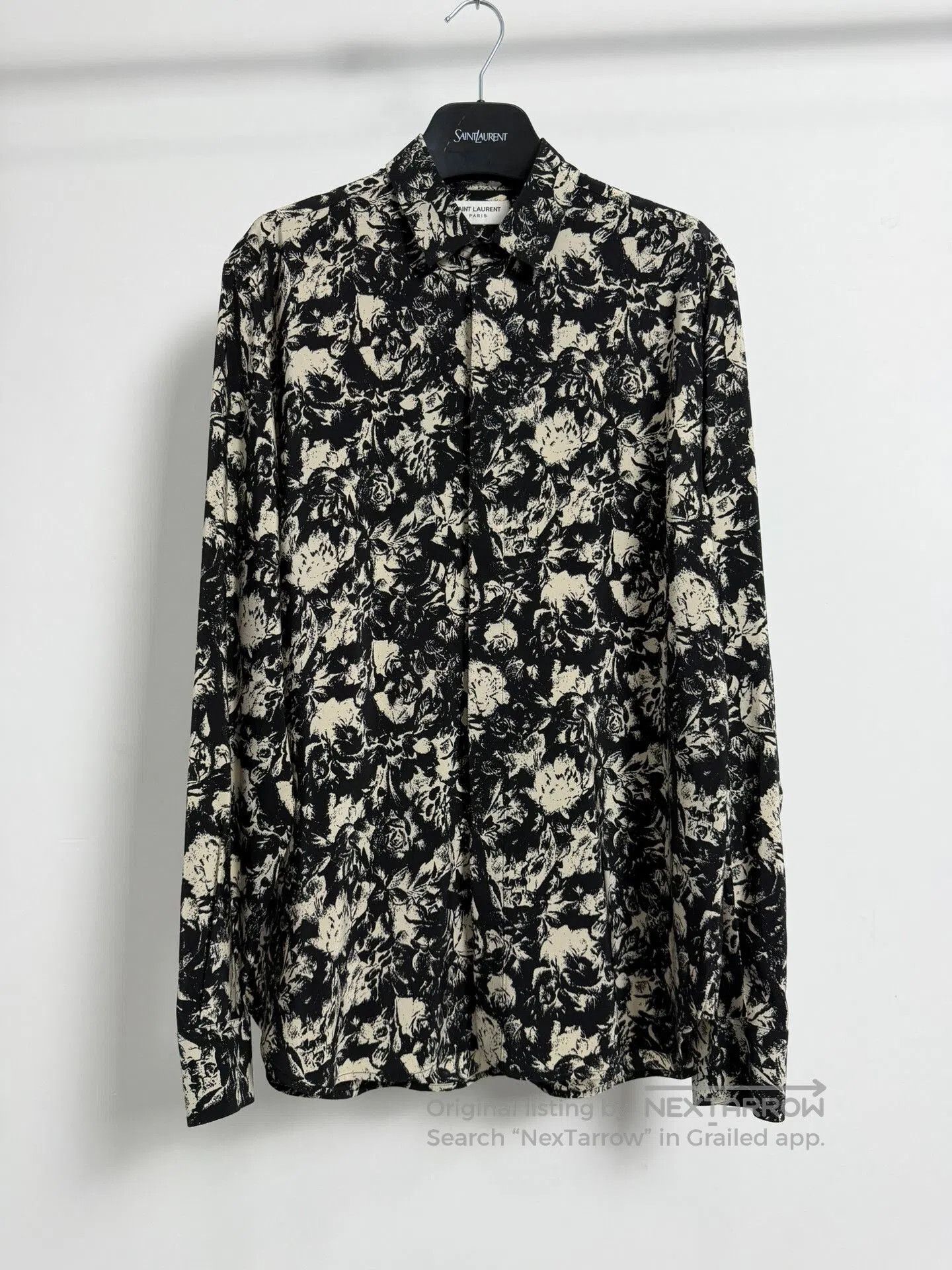 Saint Laurent Paris Saint Laurent Silk Rose Shirt. Size S / US 4 / IT 40 - 1 Thumbnail