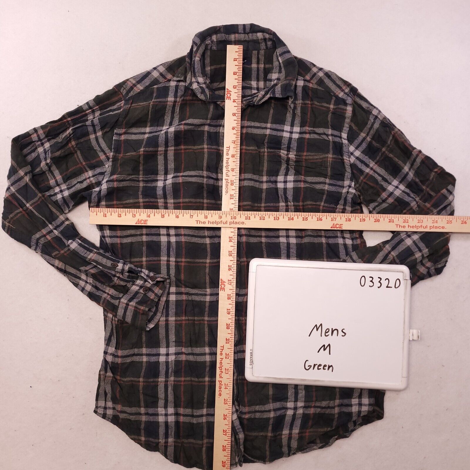 Croft & Barrow Croft & Barrow Madras Flannel Shirt Mens Size Medium M Green Size US M / EU 48-50 / 2 - 7 Thumbnail