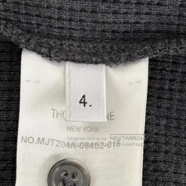 Thom Browne Thom Browne Black Gray Waffle Zip-Up Hoodie Size US XL / EU 56 / 4 - 5 Thumbnail