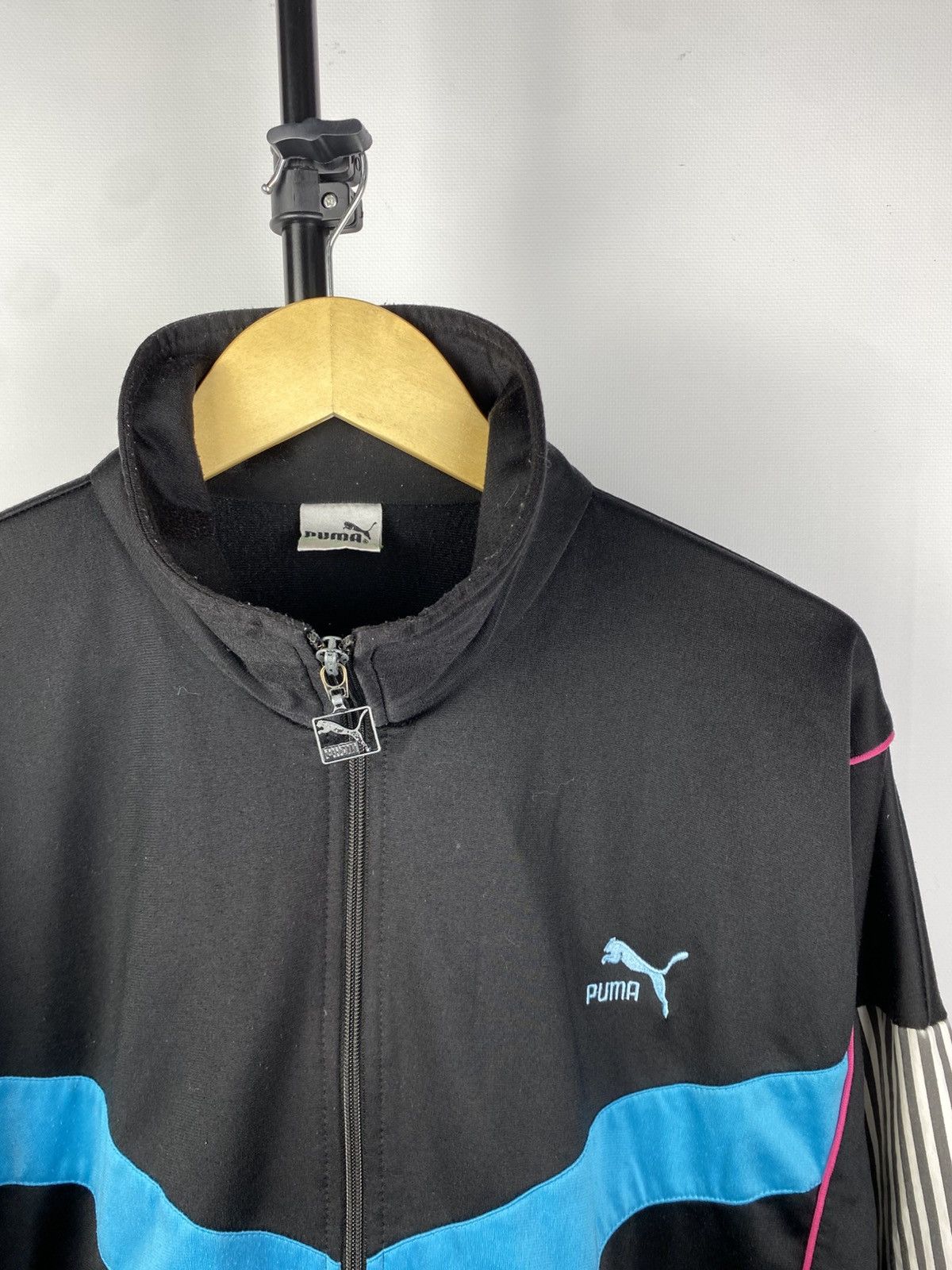 Puma × Vintage Vintage 90’s PUMA Sport Long Sleeve Track Full Zip Jacket L Size US L / EU 52-54 / 3 - 4 Thumbnail