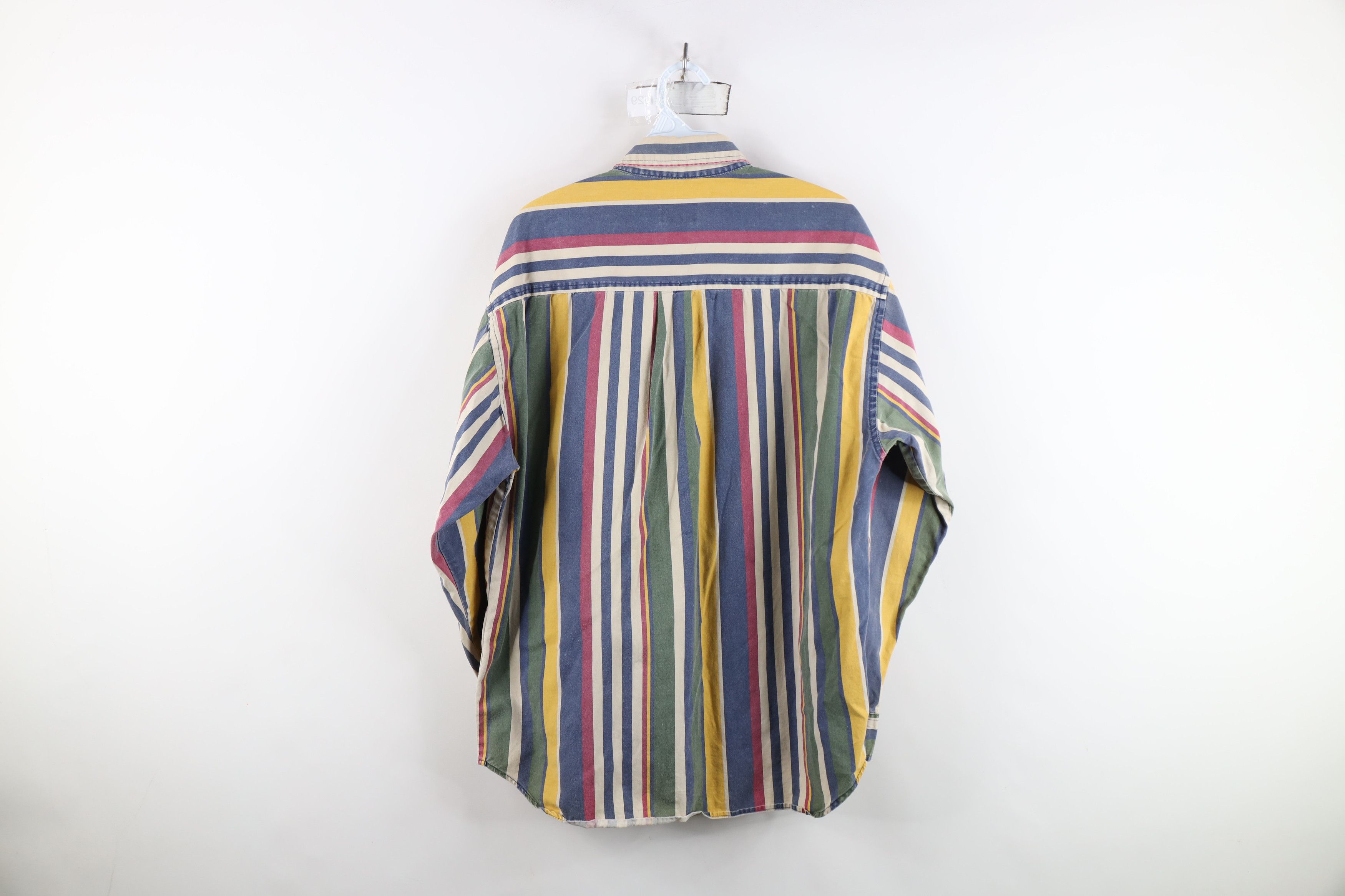 Vintage Vintage 90s Streetwear Rainbow Striped Button Down Shirt Size US M / EU 48-50 / 2 - 12 Thumbnail
