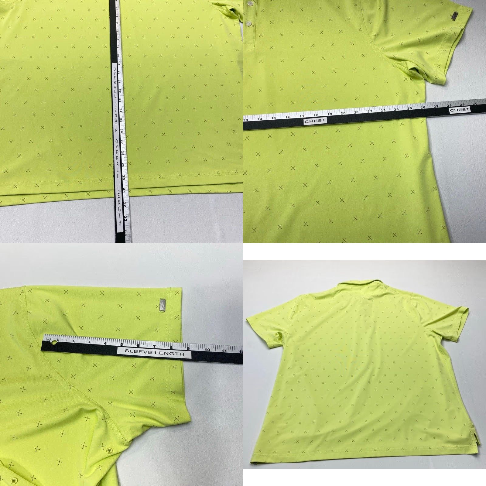 Nike Nike Dri Fit Polo Shirt Mens 2XL Neon Green All Over Print Golf Clubs 8565 Size US XXL / EU 58 / 5 - 8 Thumbnail