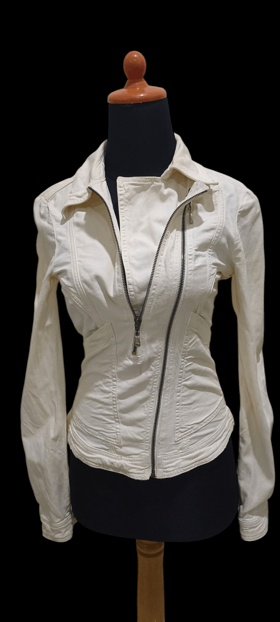Versace × Vintage Versace Asymmetrical Zipper Bikers Jacket Size XS / US 0-2 / IT 36-38 - 2 Thumbnail