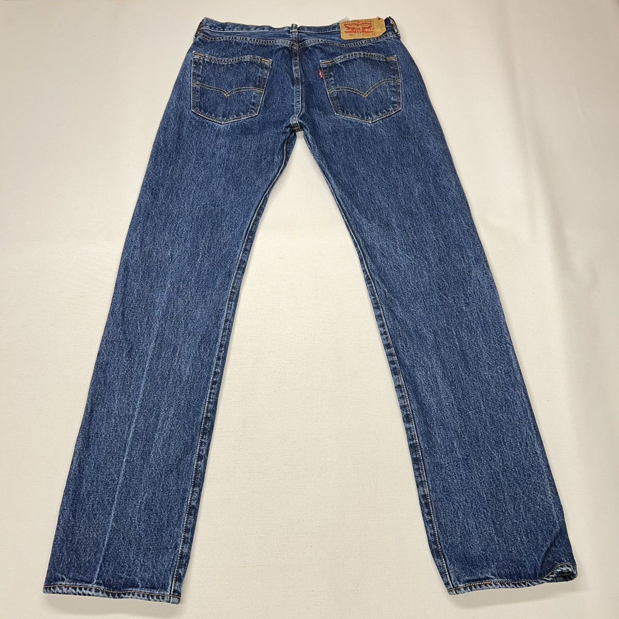 Levi's Levis Jeans Blue 501 Straight Original Denim Button Fly Size US 33 - 13 Thumbnail