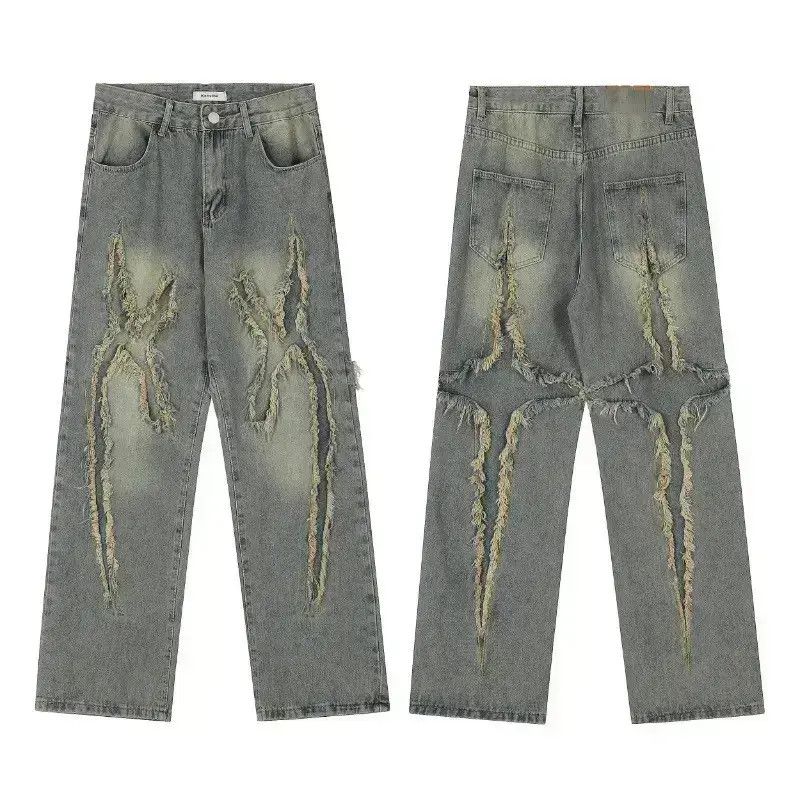 Japanese Brand Washed Vintage Hip Hop Retro Jeans Pants Y2k Size US 32 / EU 48 - 3 Thumbnail