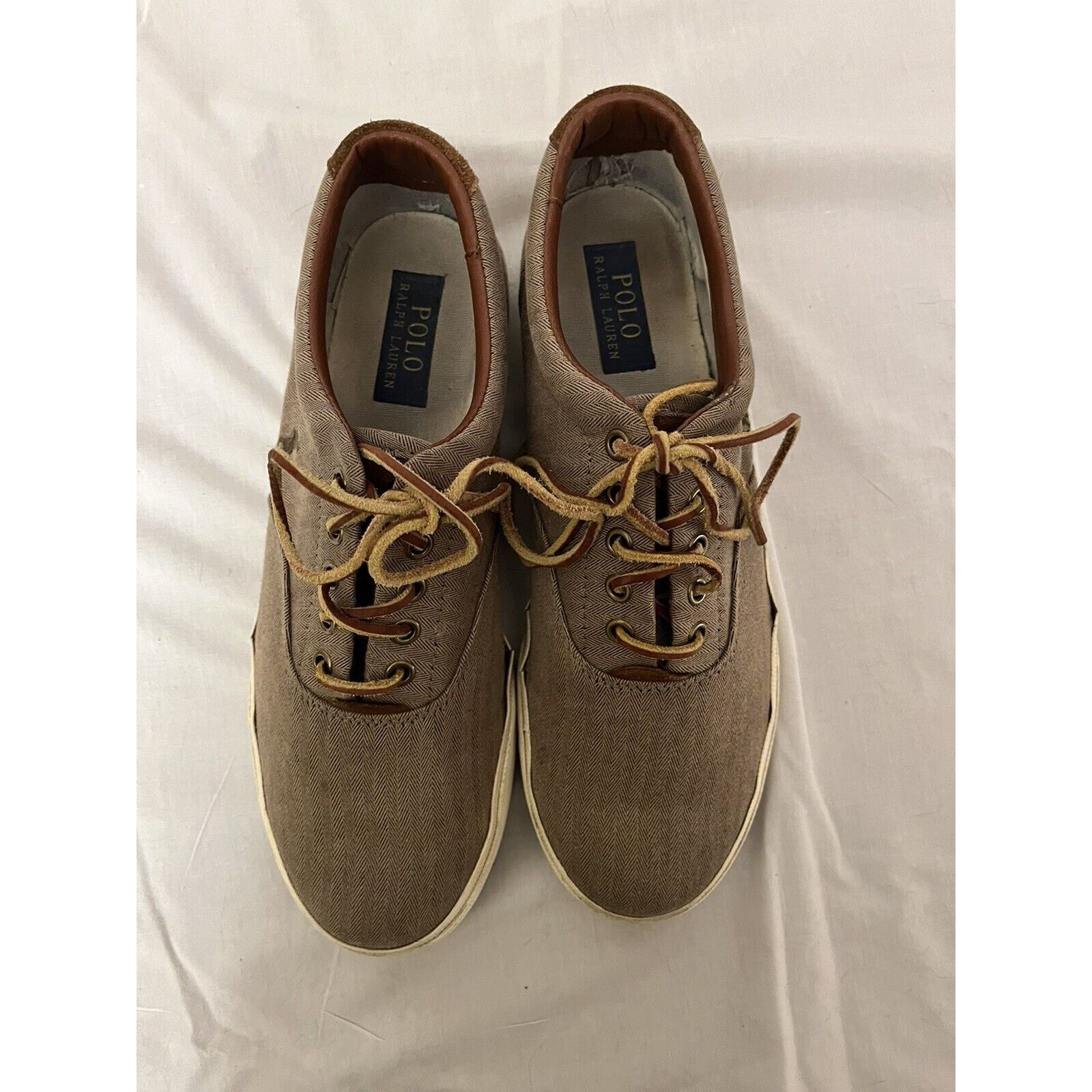 Polo Ralph Lauren POLO Ralph Lauren Shoes Mens 9.5D Brown Vaughn Canvas Size US 9.5 / EU 42-43 - 8 Thumbnail