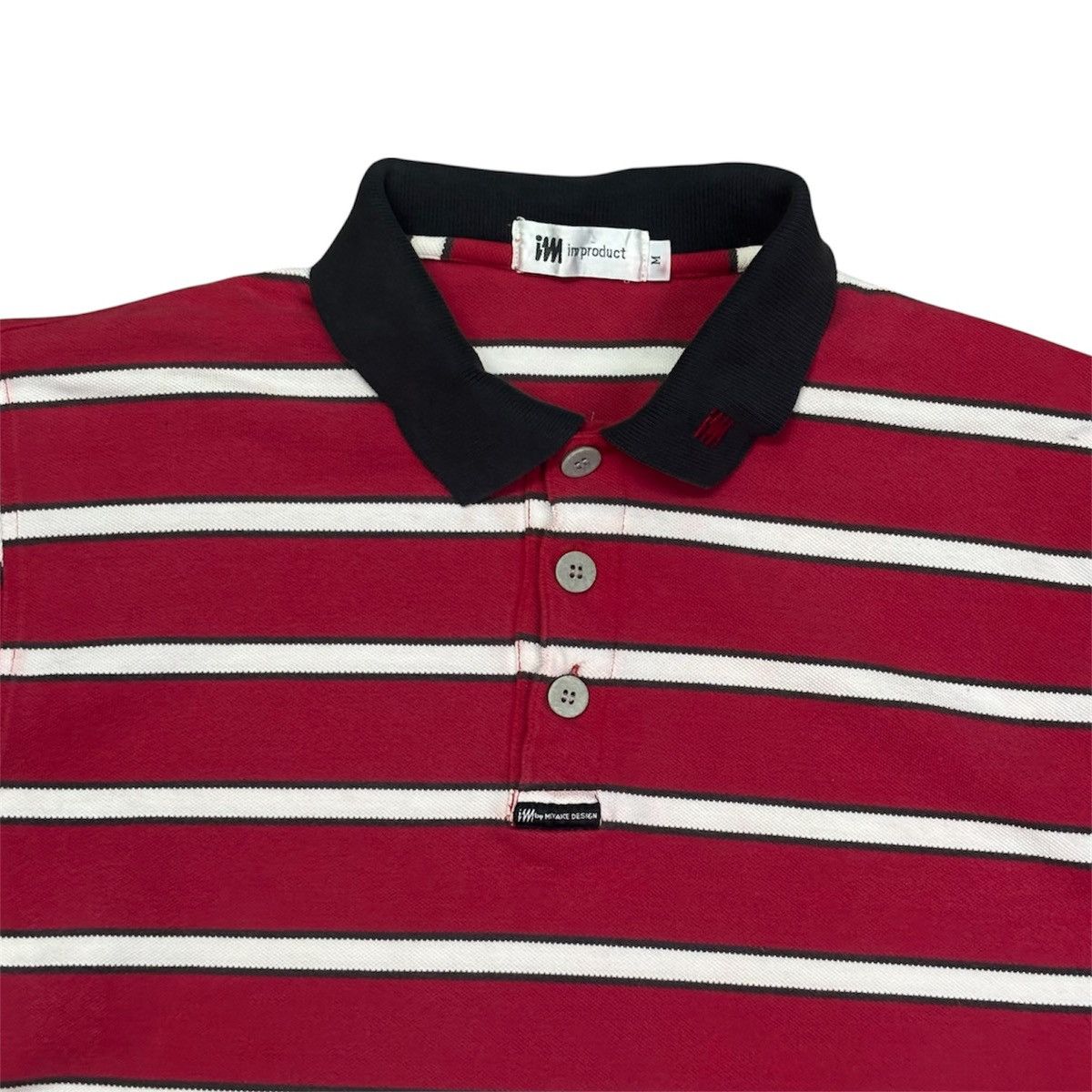 Issey Miyake IM Product Striped Polo Shirt by Issey Miyake Size US M / EU 48-50 / 2 - 2 Thumbnail