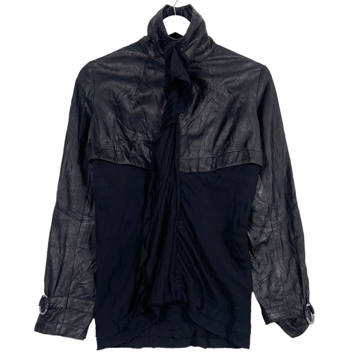 Angelos Frentzos 💥ANGELOS FRENTZOS LEATHER LINEN JACKET Size M / US 6-8 / IT 42-44 - 1 Thumbnail