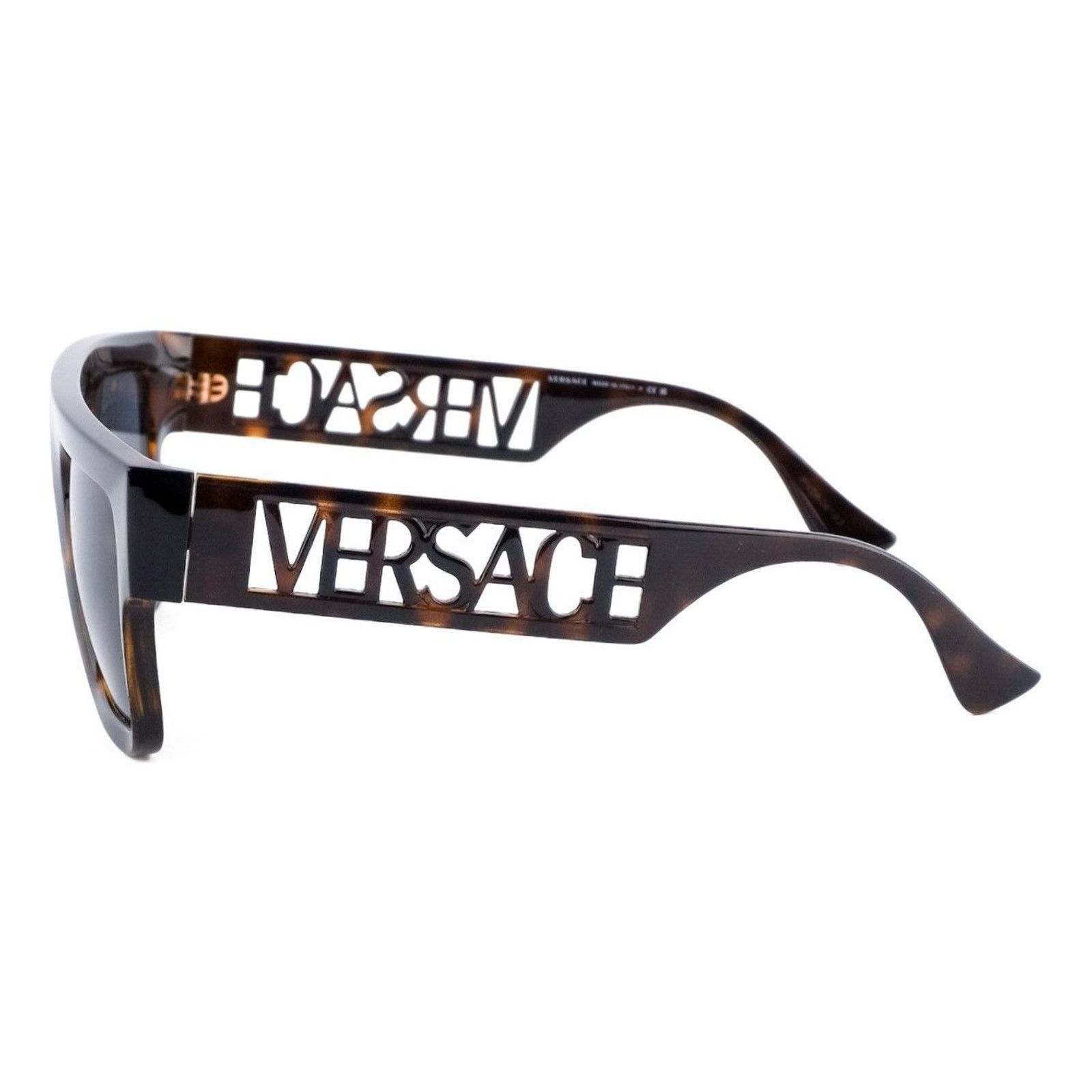 Versace MOD.4430U Signature Logo Brown Sunglasses