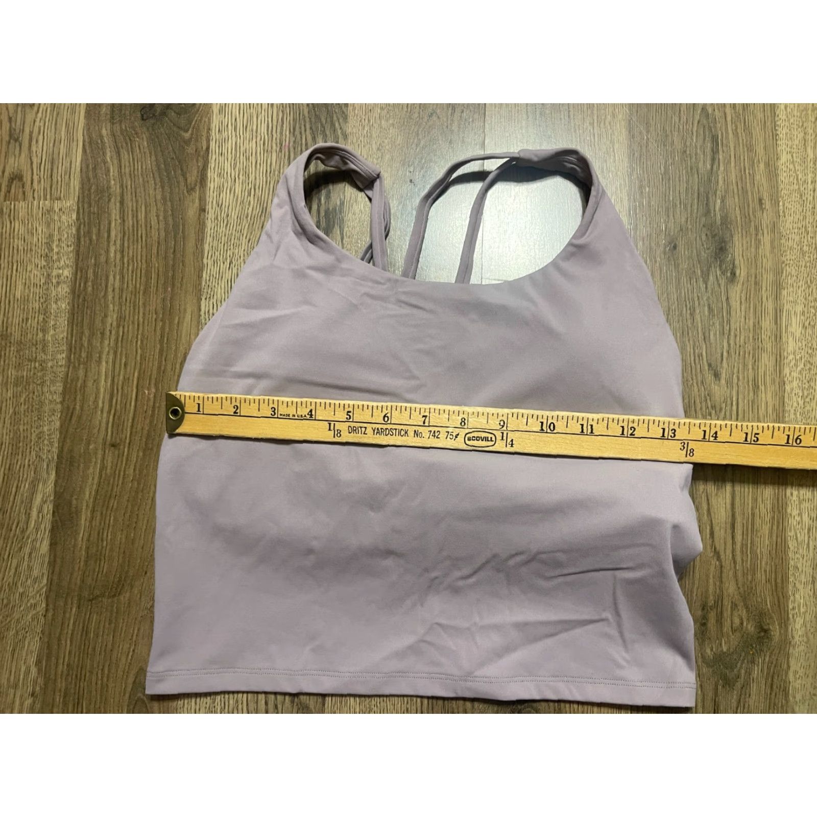 Vintage HeyNuts Bra Women's Size Medium Purple Built in Bra Activewear Sports Bra Wireless M Purple Women Size ONE SIZE - 5 Thumbnail