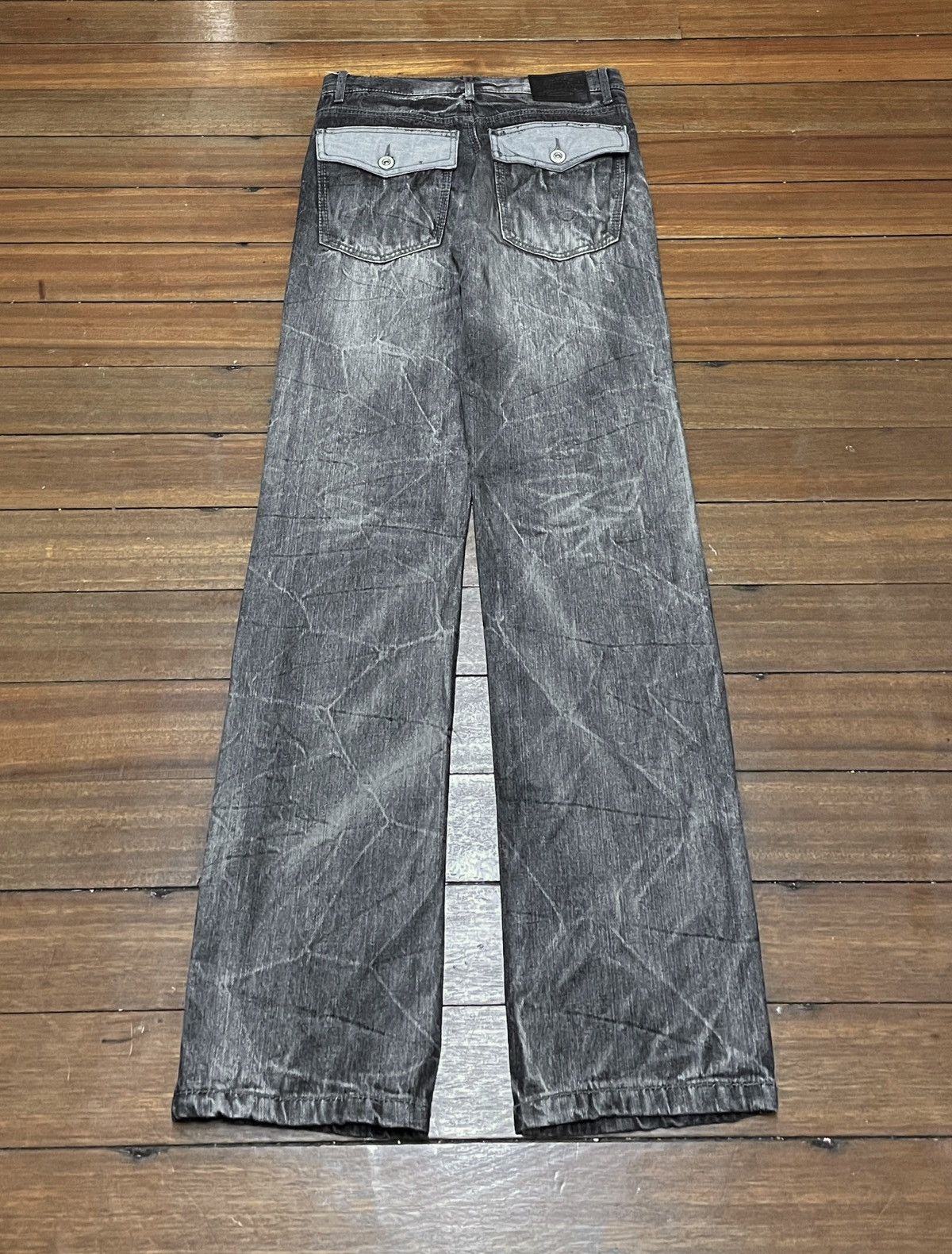 If Six Was Nine Rare Design Vintage Japanese Brand Distressed Jeans 2000s Size US 31 - 2 Thumbnail