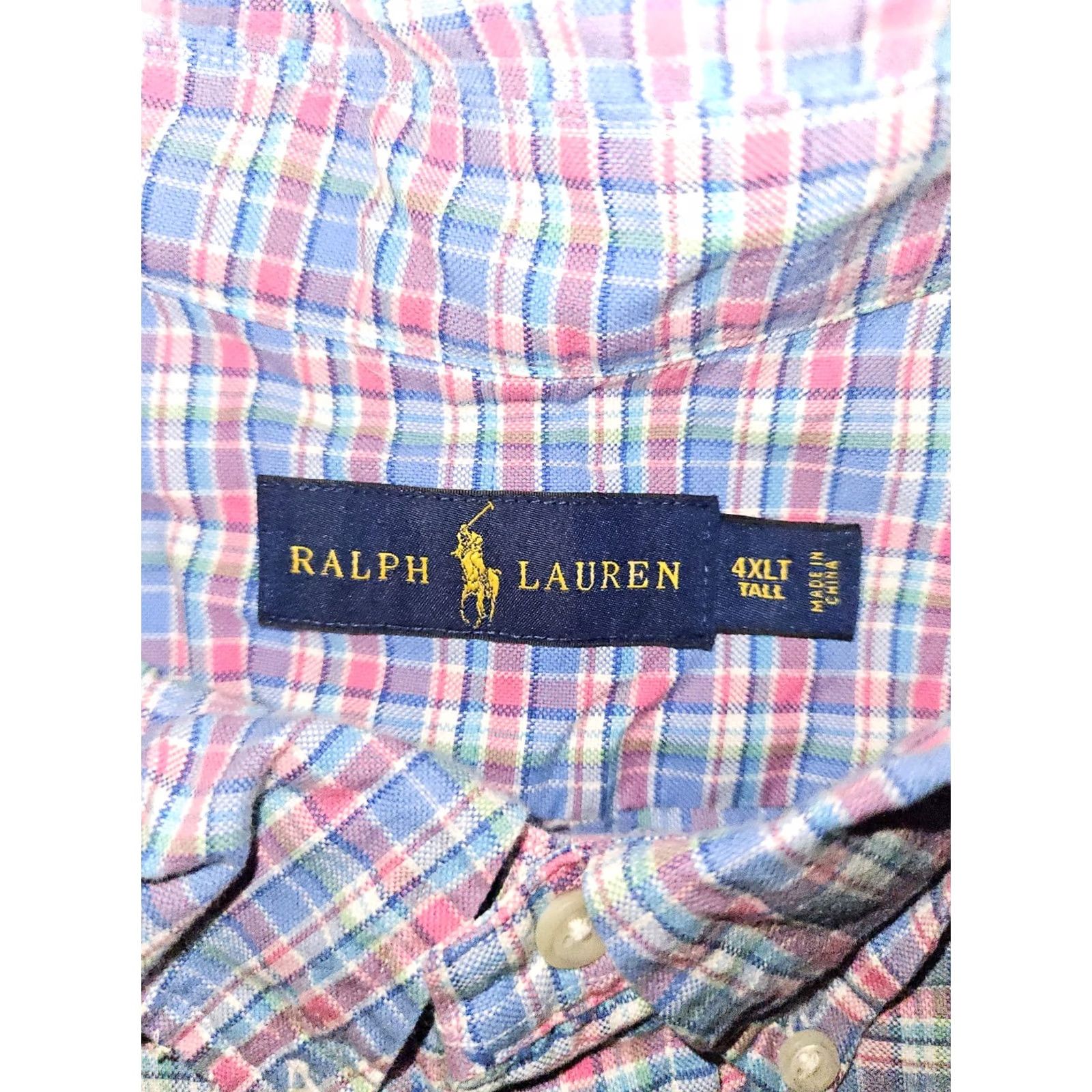 Ralph Lauren Ralph Lauren Button-Down Shirt Men 4XLT Plaid Long Sleeve Preppy Workwear Multicolor Embroidered Button-Up 64in Chest Big & Tall Mens Size US XXL / EU 58 / 5 - 2 Thumbnail