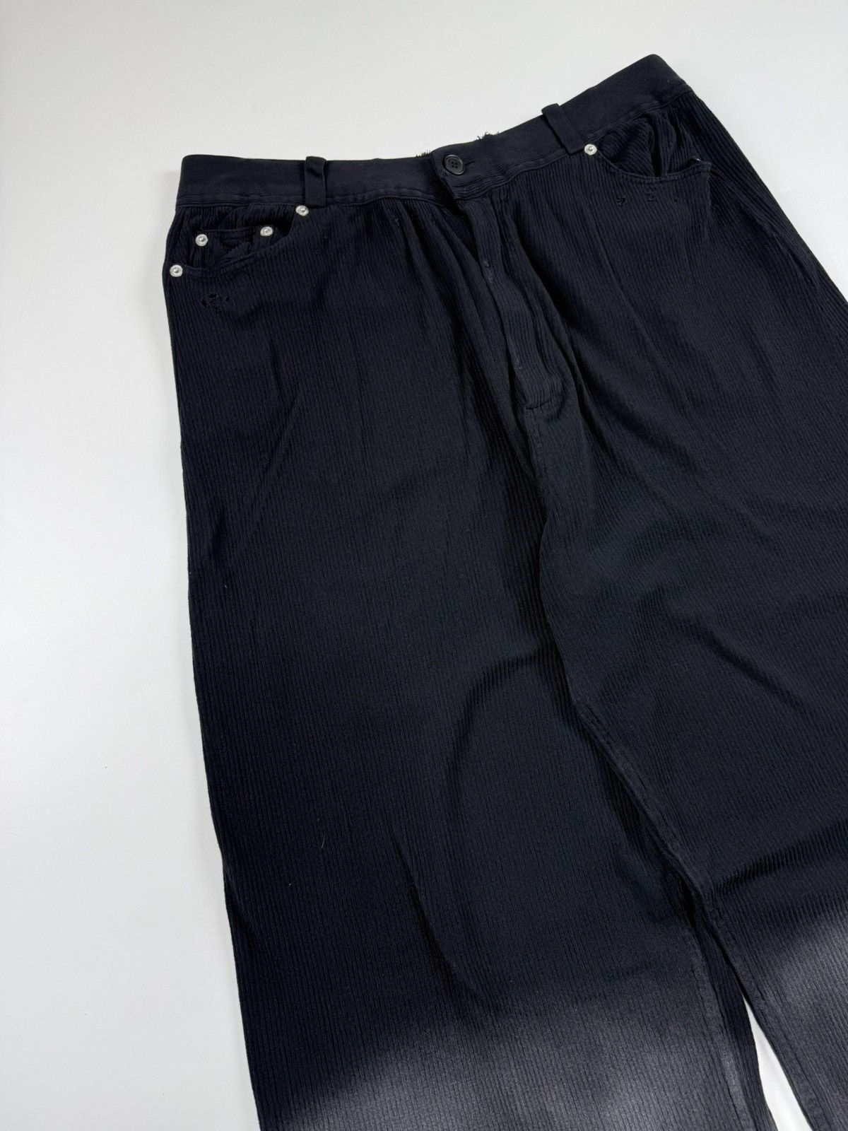 Balenciaga Balenciaga Bleached Cotton Rib Knit Pants Size US 33 - 5 Thumbnail