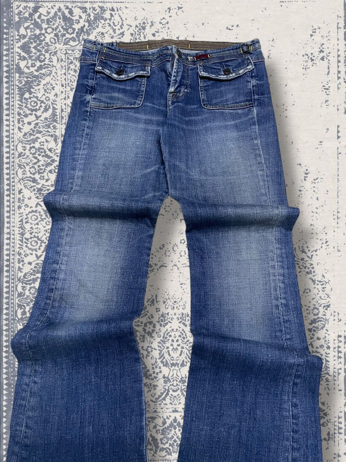 Designer × Japanese Brand × Vintage Vintage 1990s Designer Marithe Francois Girbaud Flared Denim Size US 29 - 4 Thumbnail